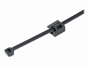 Panduit - Cable tie - with edge clip - outdoor - 7.4 in - black CMSB12-2S-C300