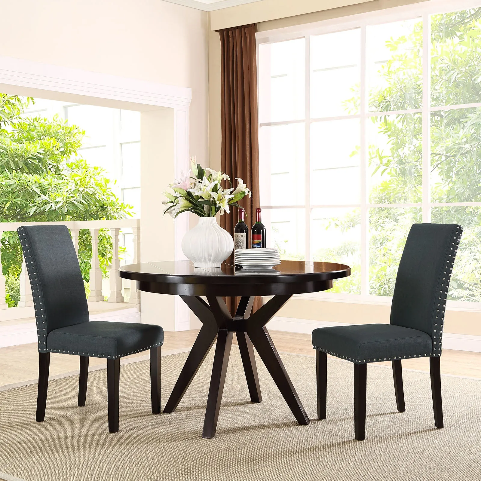 Parcel Dining Upholstered Fabric Side Chair by Modway