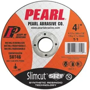 Pearl CWSRT0532A - 5 X .045 X 7/8 Pearl Slimcut Srt Thin Cut-off Wheels, Type 1