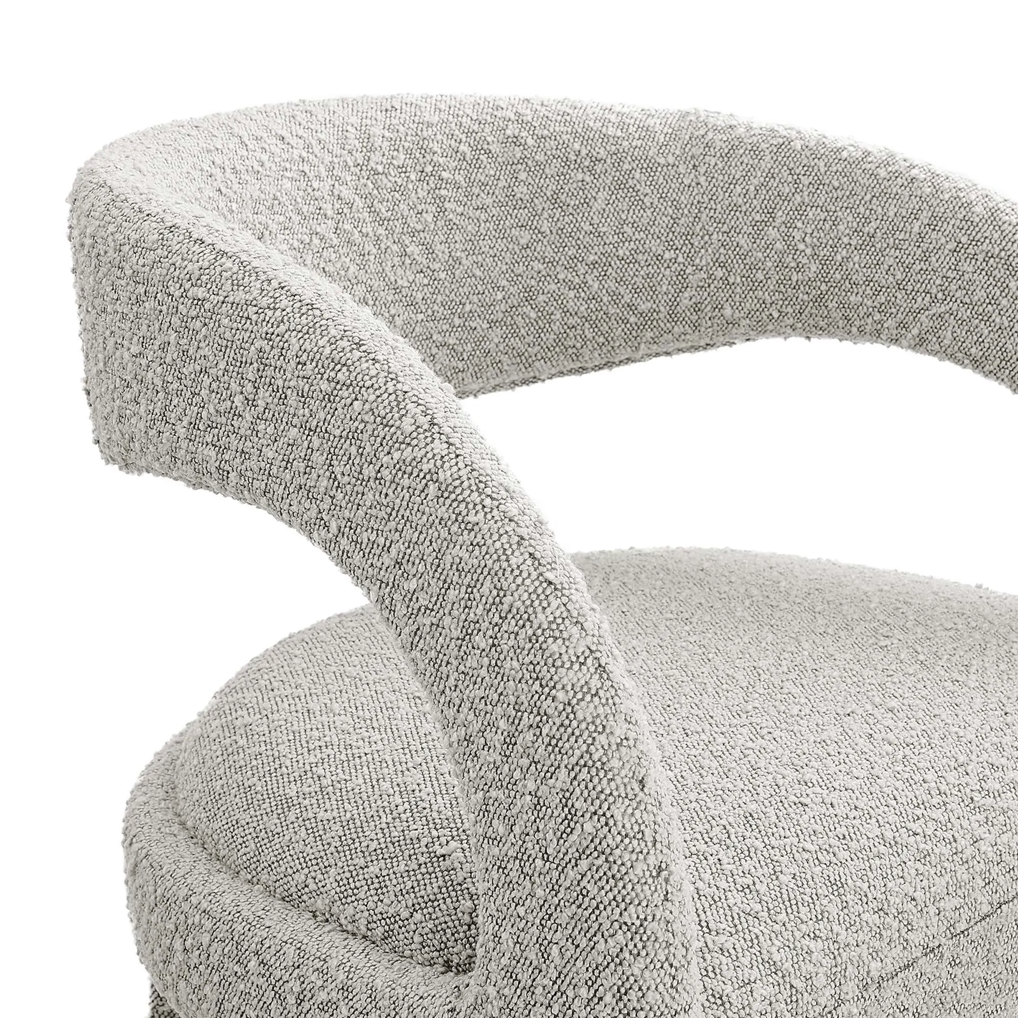 Pinnacle Boucle Upholstered Bar Stool Set of Two by Modway