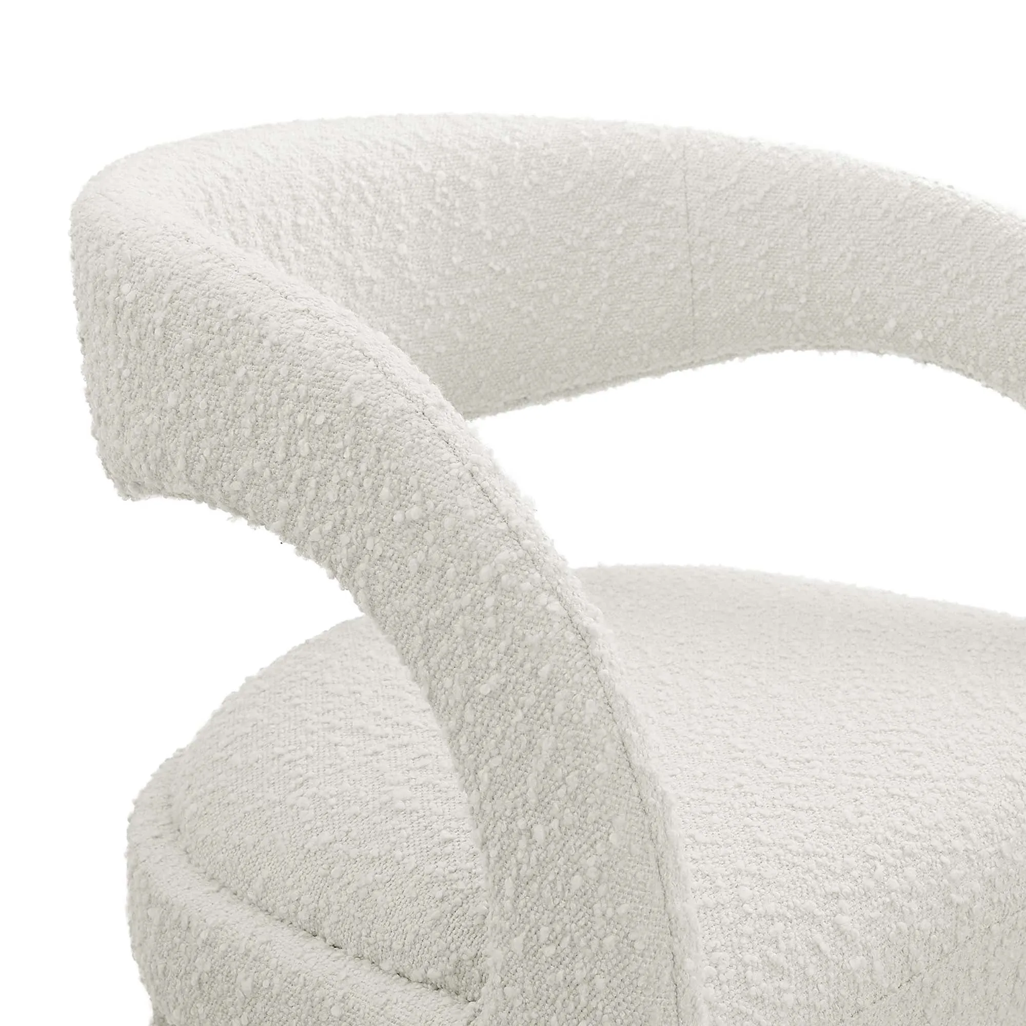 Pinnacle Boucle Upholstered Bar Stool Set of Two by Modway