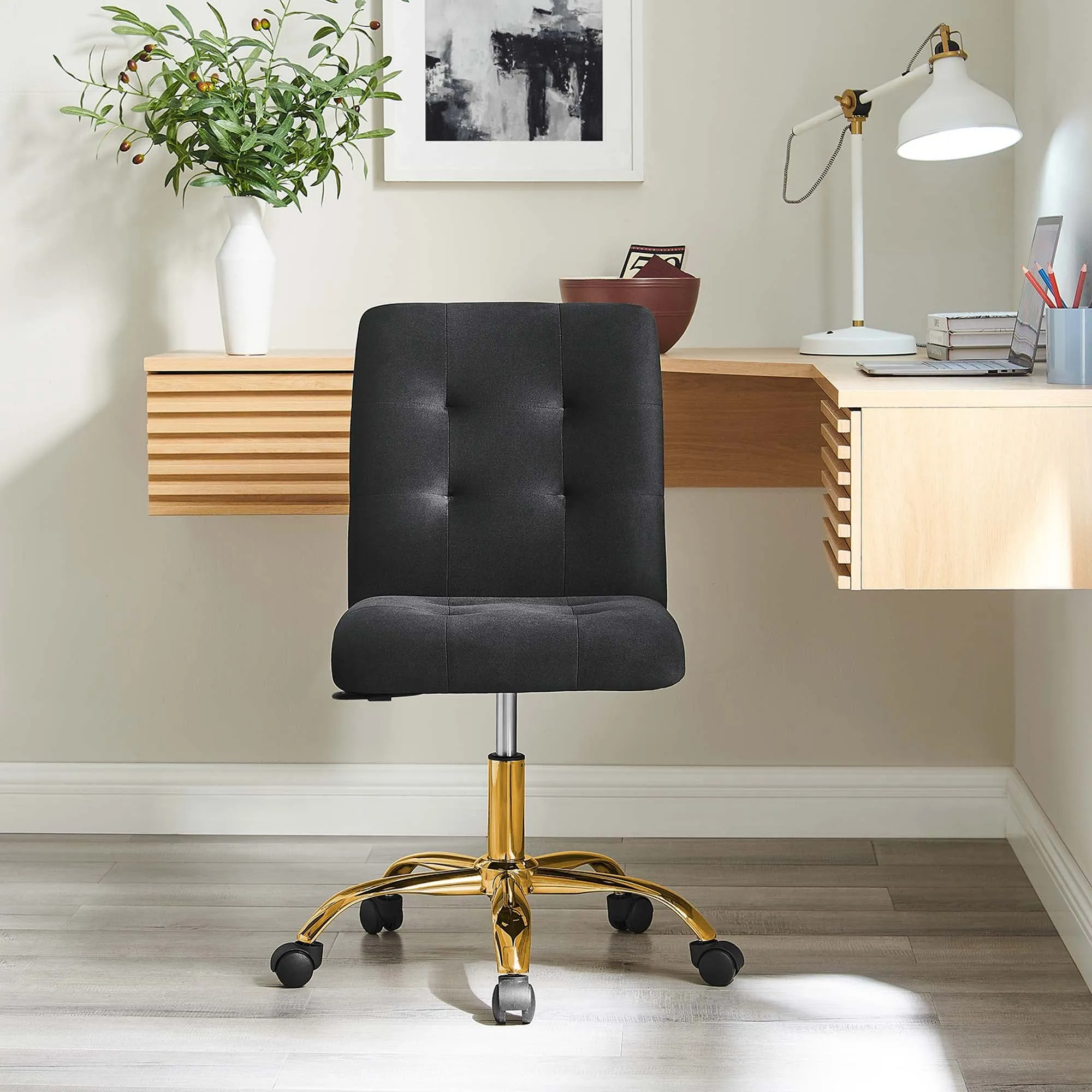 Prim Armless Performance Velvet Office Chair by Modway