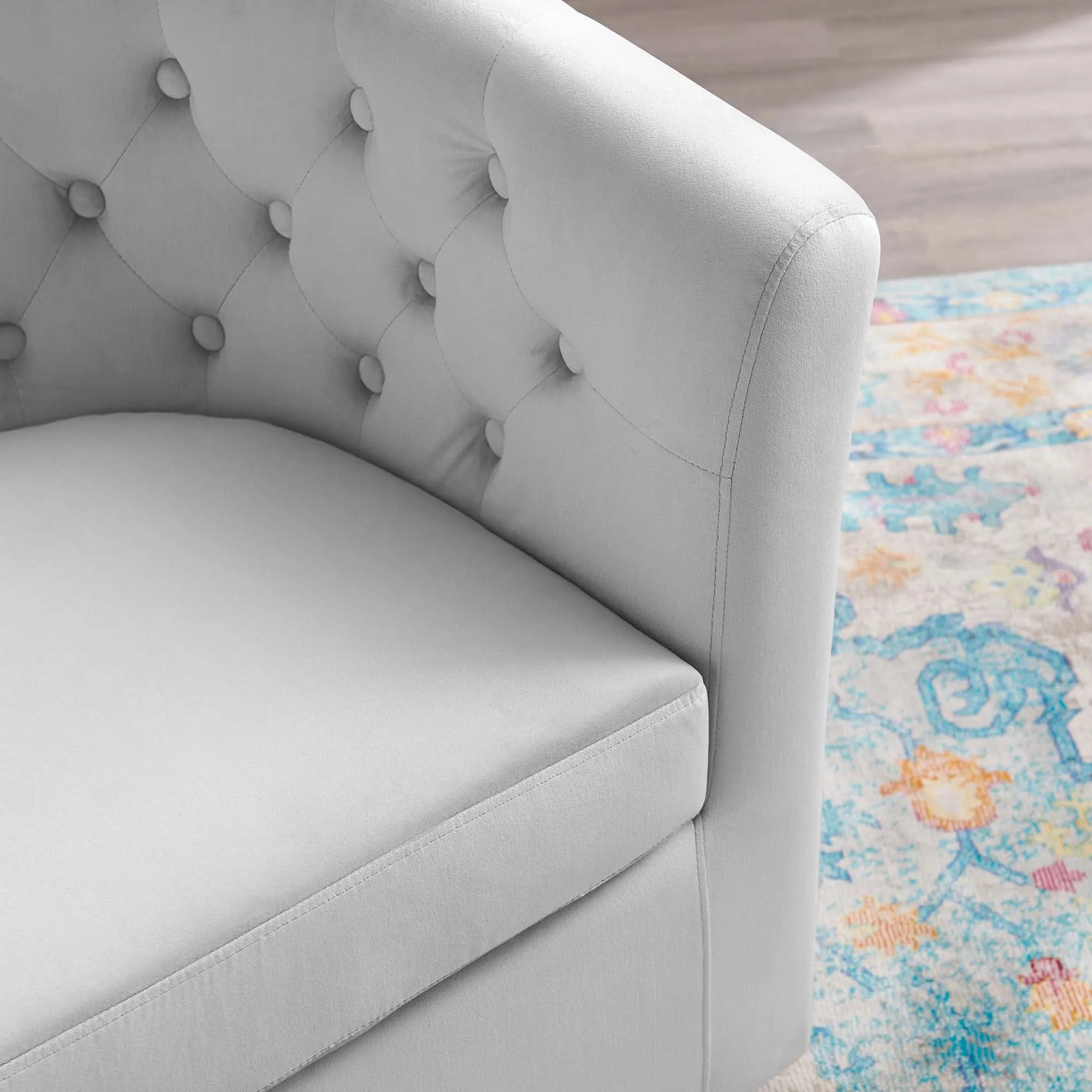 Prospect Tufted Performance Velvet Swivel Armchair by Modway