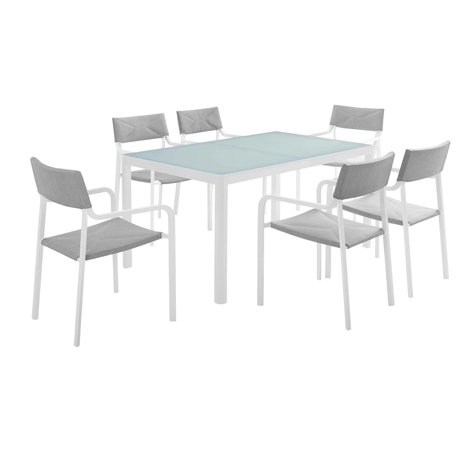 Raleigh 7 Piece Outdoor Patio Aluminum Dining Set by Modway