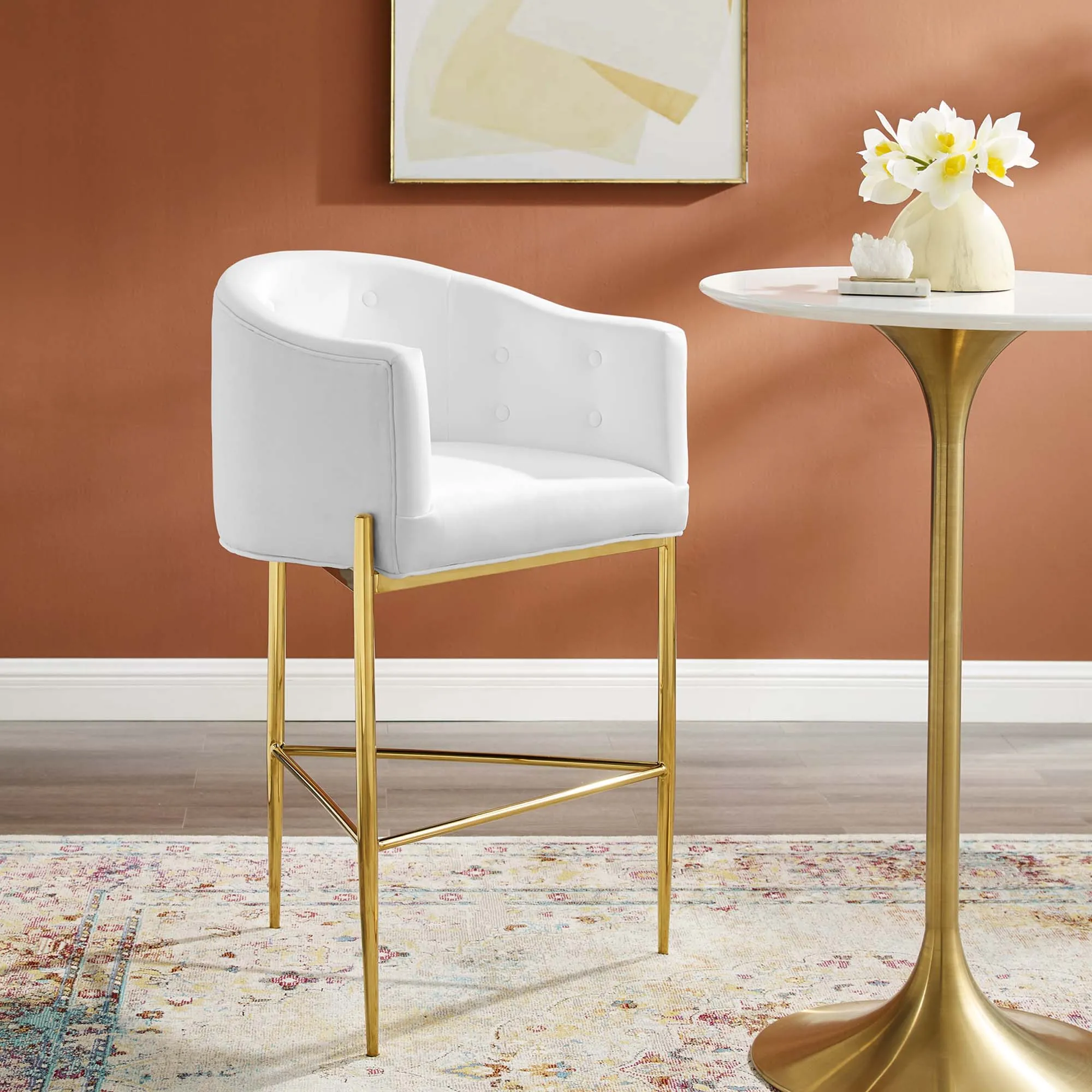 Savour Tufted Performance Velvet Bar Stool by Modway