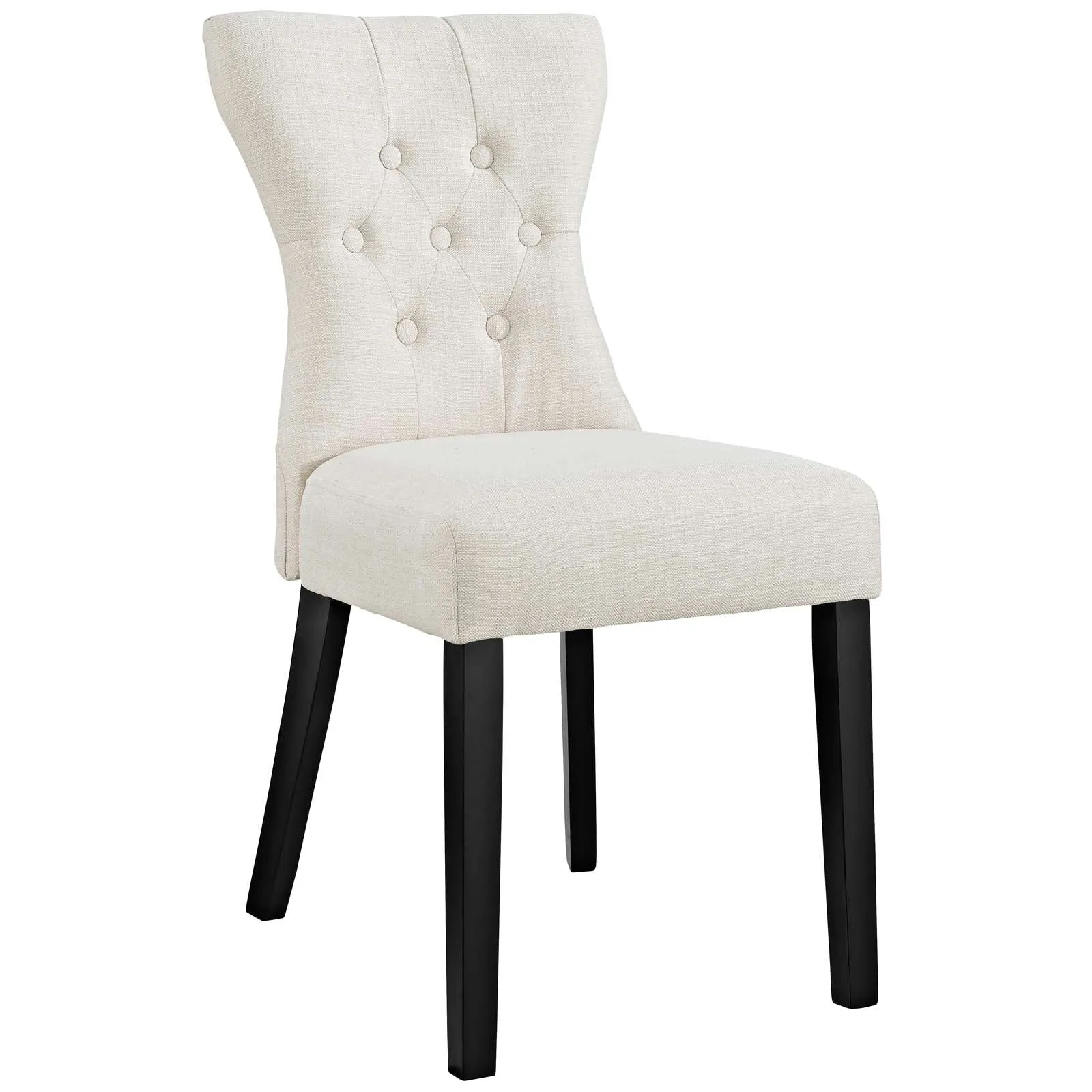 Silhouette Dining Side Chairs Upholstered Fabric Set of 4 by Modway