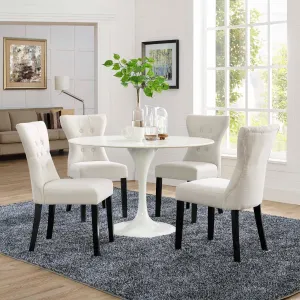 Silhouette Dining Side Chairs Upholstered Fabric Set of 4 by Modway