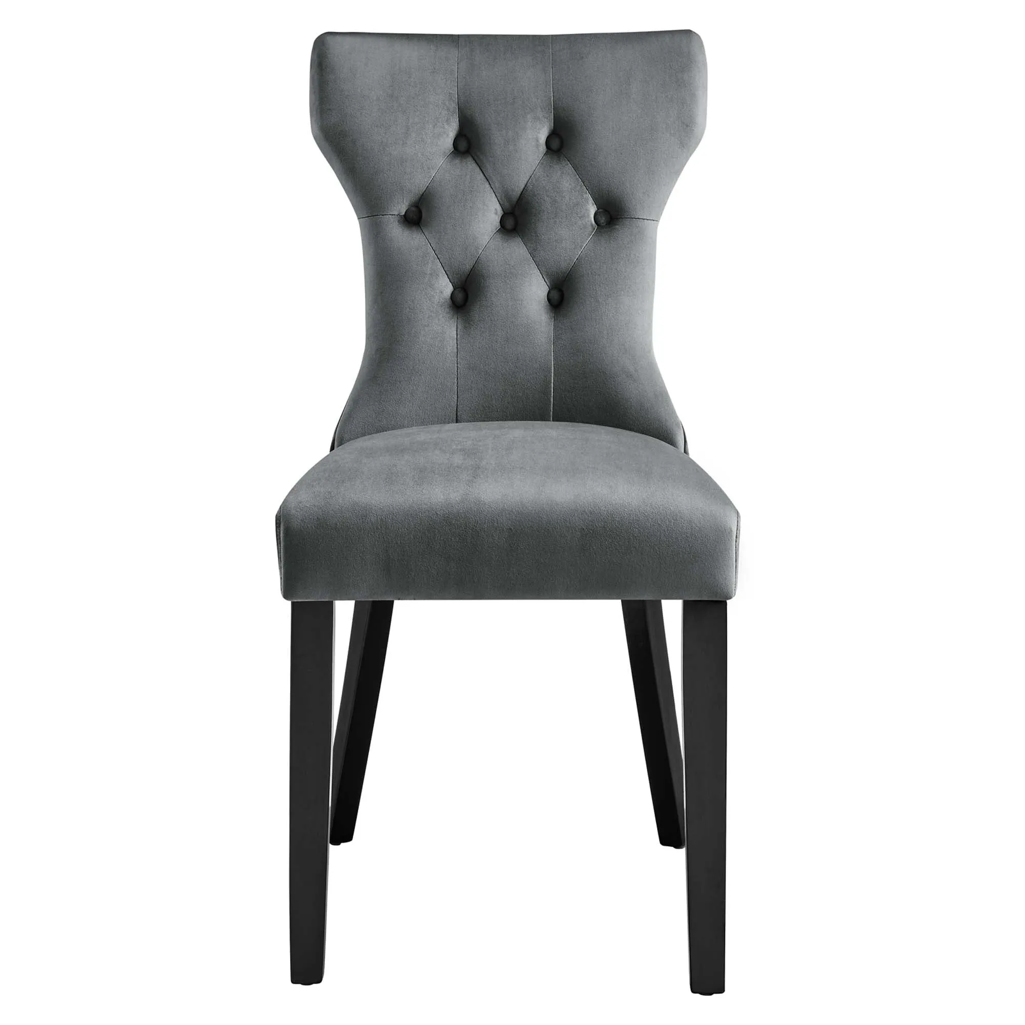 Silhouette Performance Velvet Dining Chairs - Set of 2 by Modway