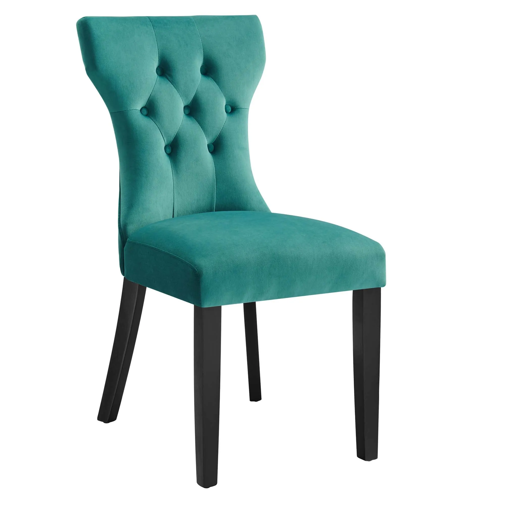Silhouette Performance Velvet Dining Chairs - Set of 2 by Modway