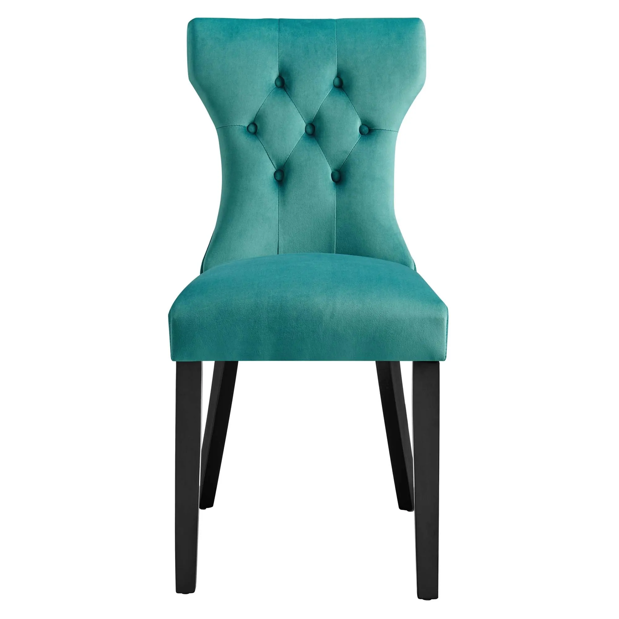 Silhouette Performance Velvet Dining Chairs - Set of 2 by Modway