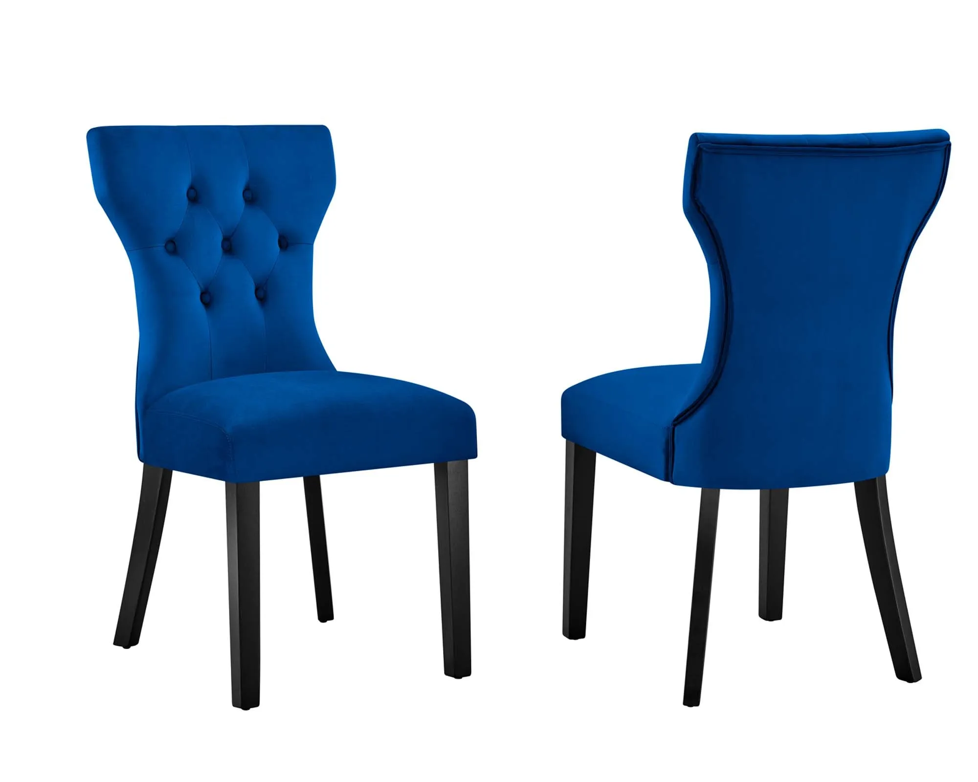 Silhouette Performance Velvet Dining Chairs - Set of 2 by Modway