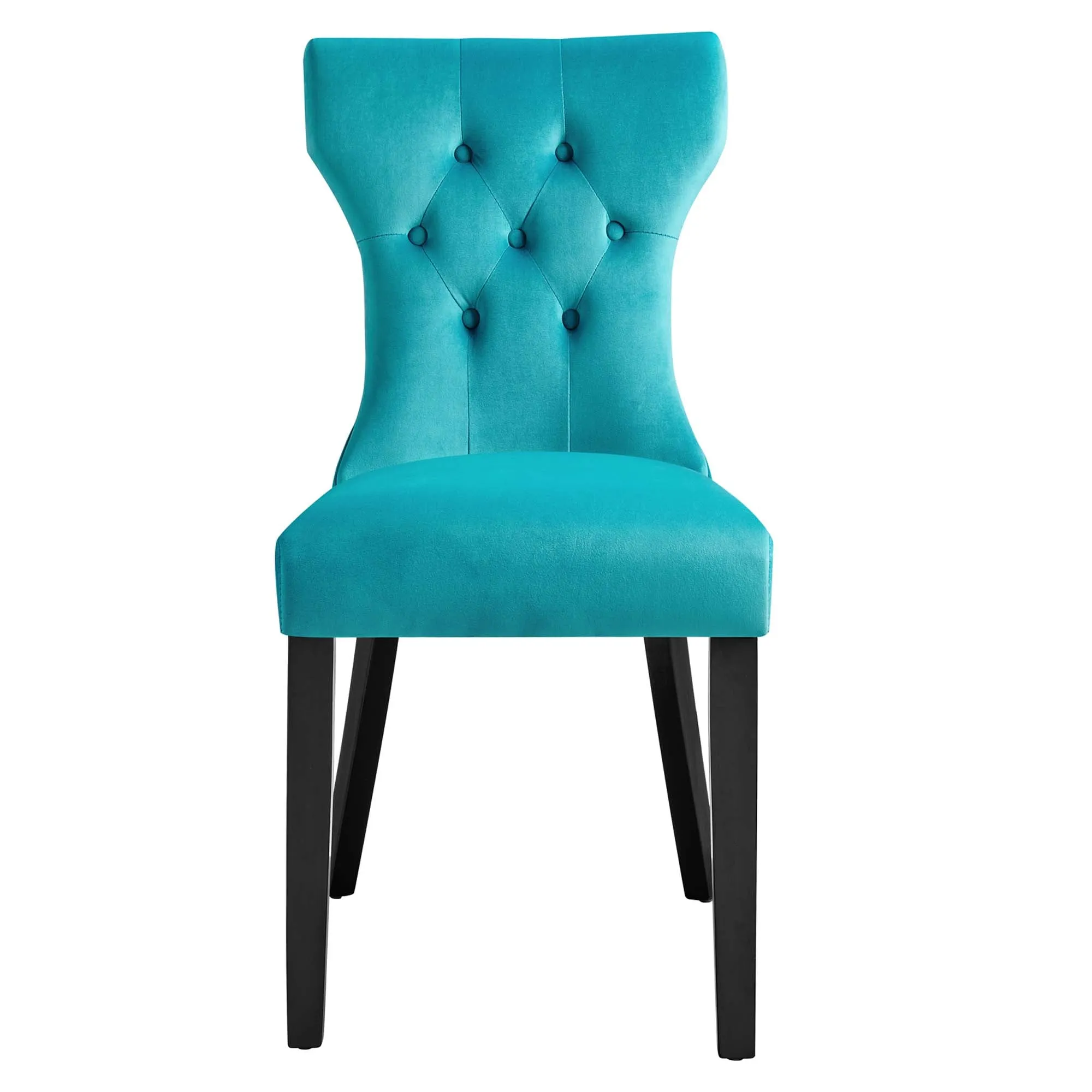 Silhouette Performance Velvet Dining Chairs - Set of 2 by Modway