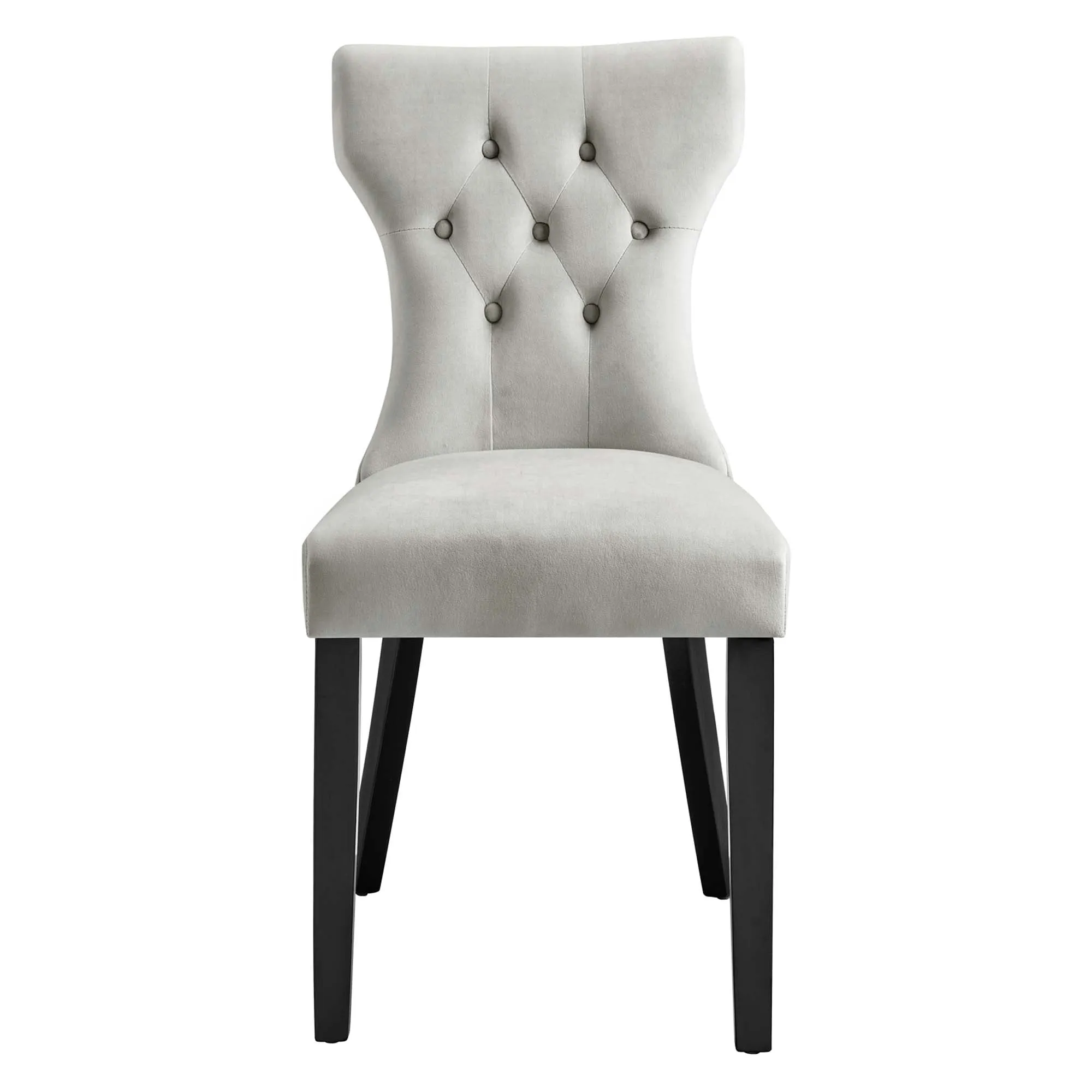 Silhouette Performance Velvet Dining Chairs - Set of 2 by Modway