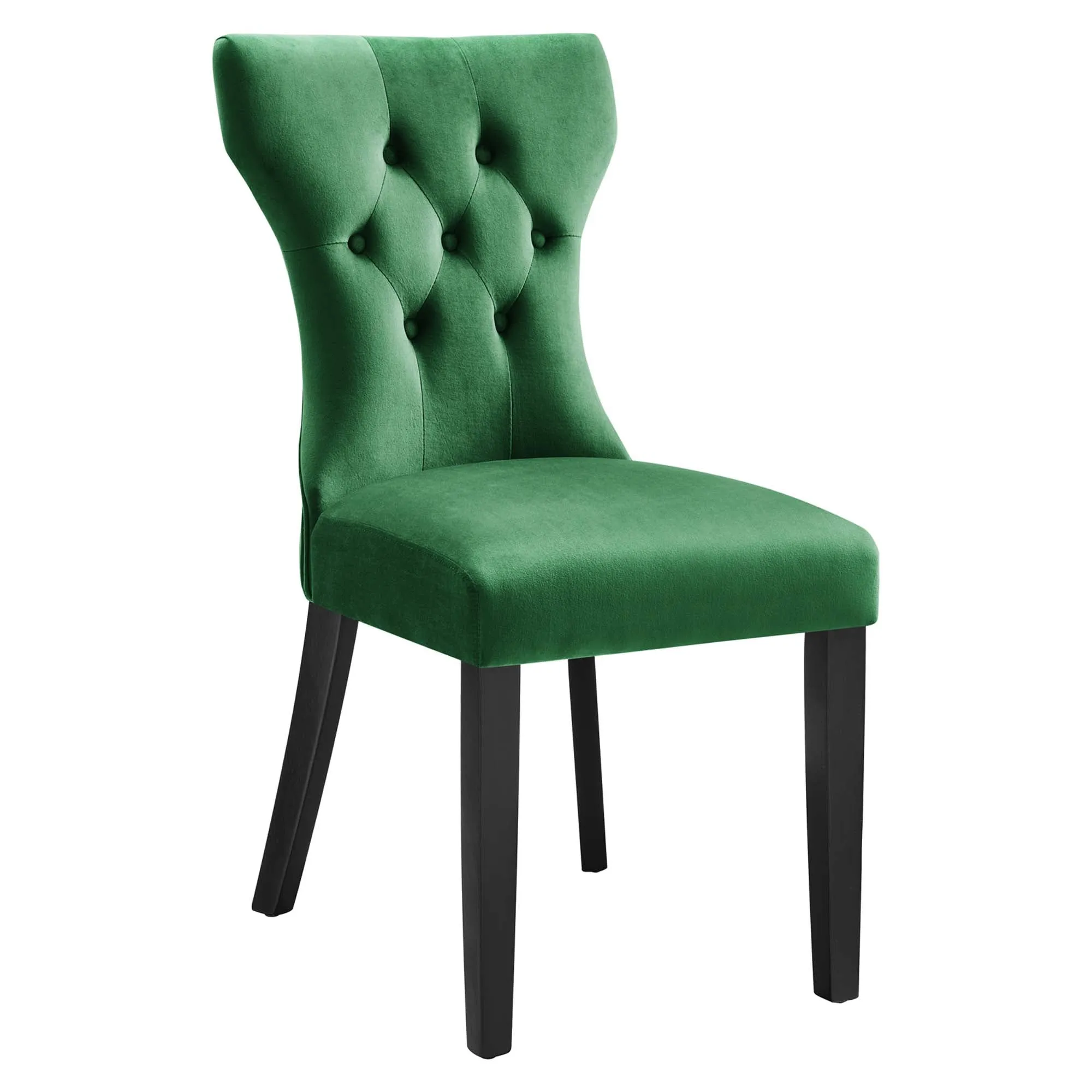 Silhouette Performance Velvet Dining Chairs - Set of 2 by Modway