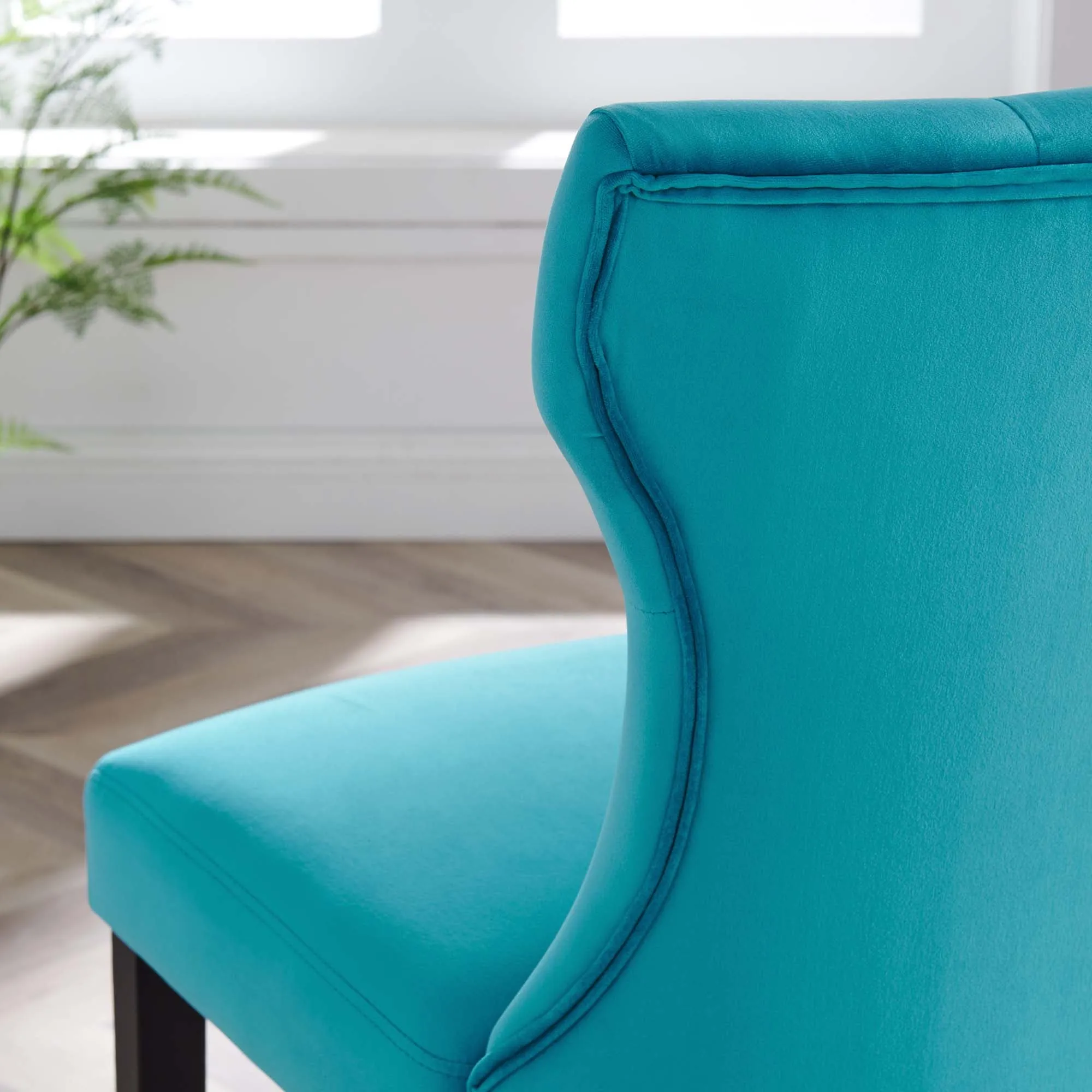 Silhouette Performance Velvet Dining Chairs - Set of 2 by Modway