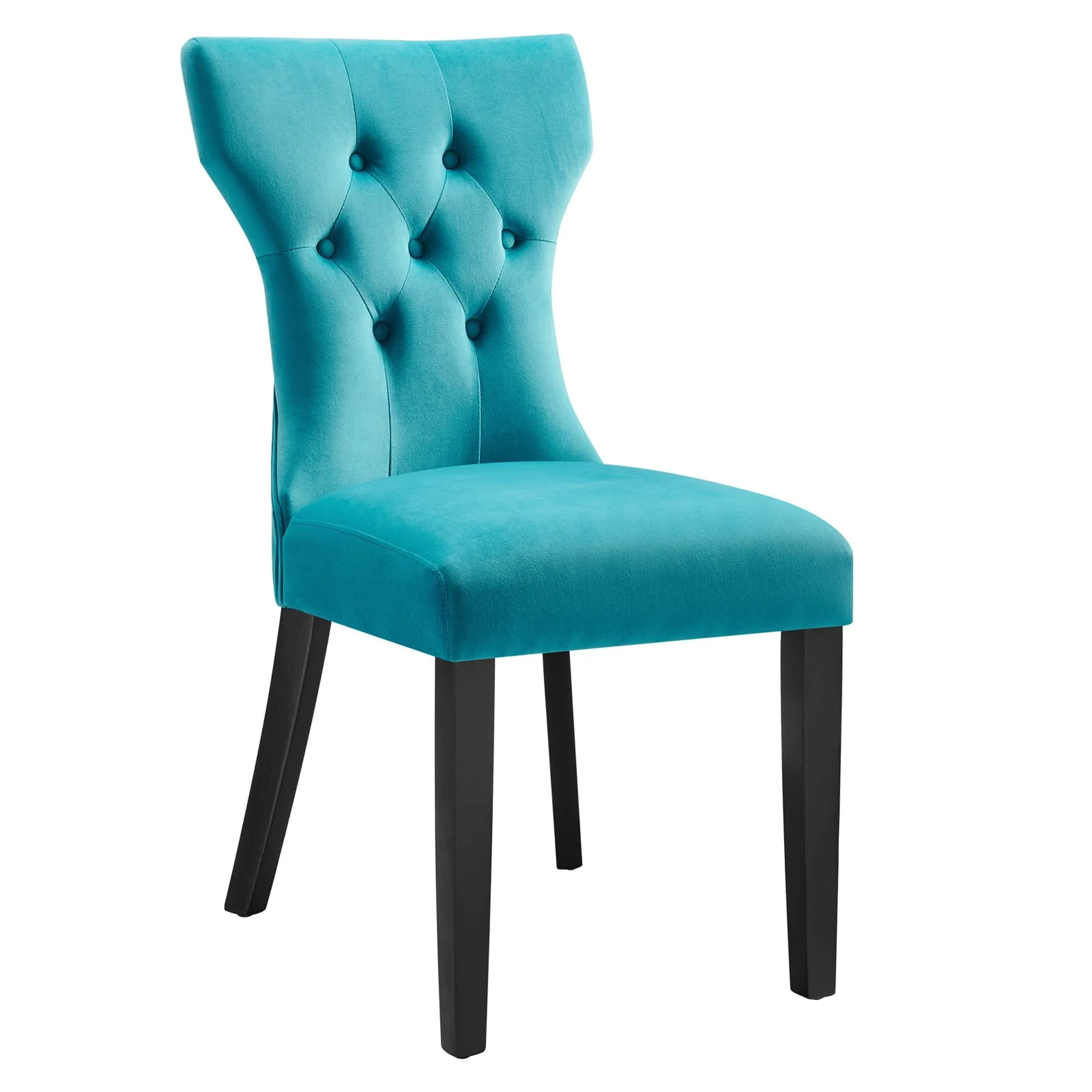 Silhouette Performance Velvet Dining Chairs - Set of 2 by Modway