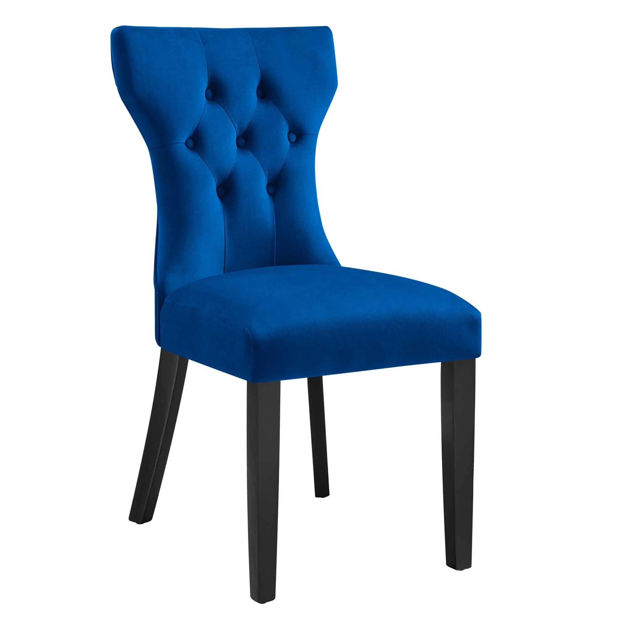 Silhouette Performance Velvet Dining Chairs - Set of 2 by Modway