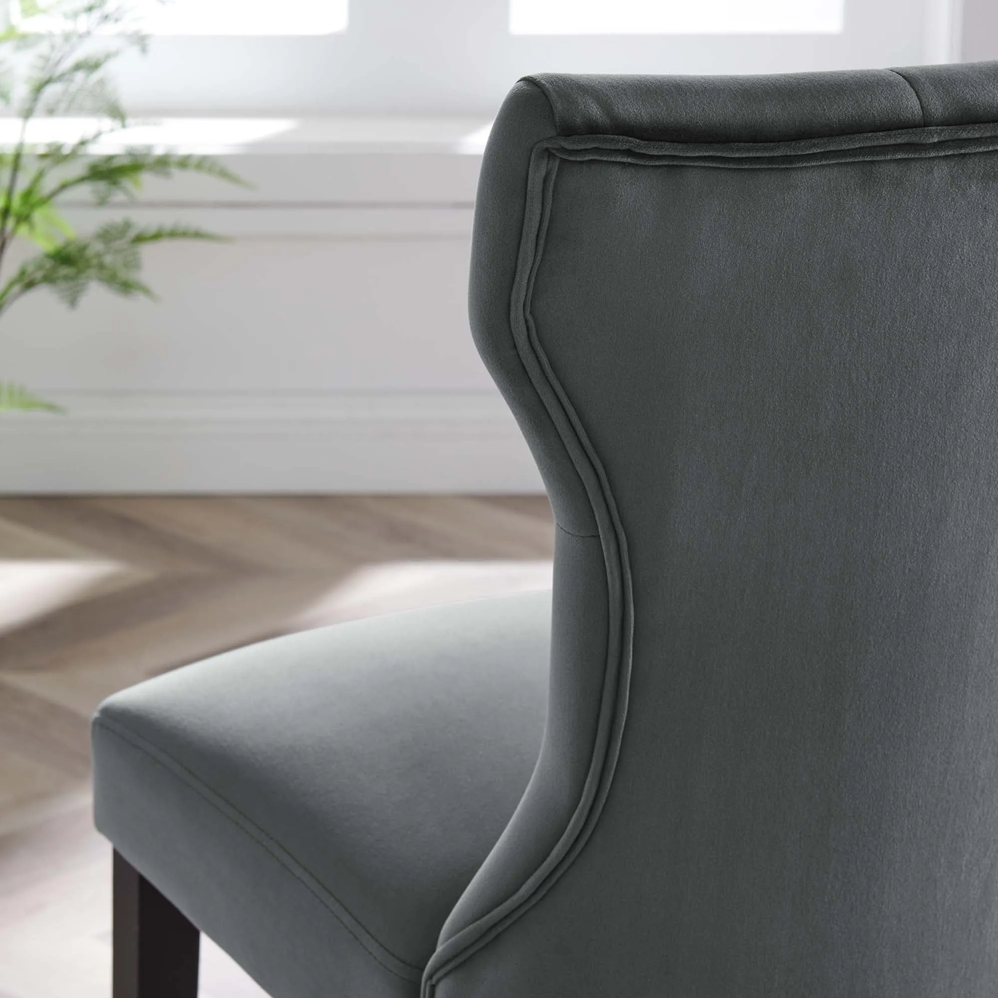 Silhouette Performance Velvet Dining Chairs - Set of 2 by Modway