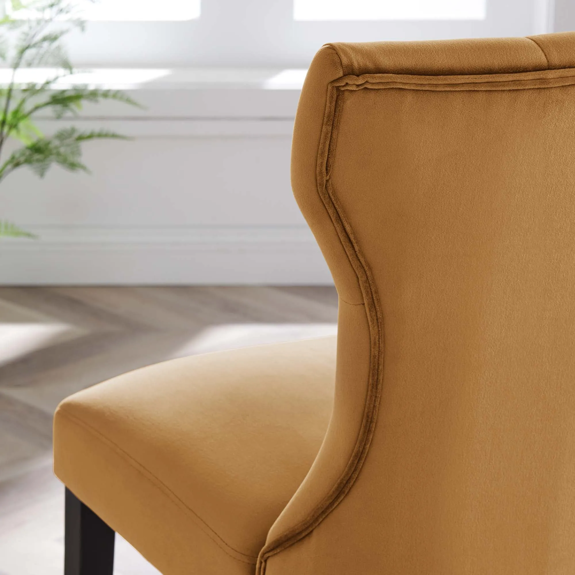 Silhouette Performance Velvet Dining Chairs - Set of 2 by Modway