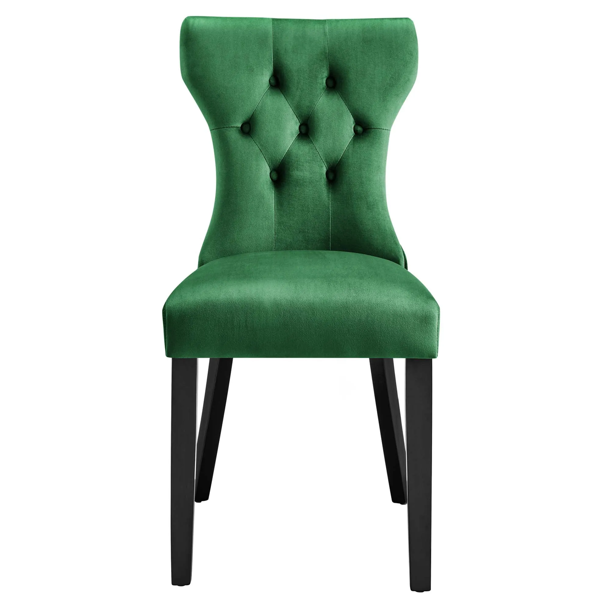 Silhouette Performance Velvet Dining Chairs - Set of 2 by Modway