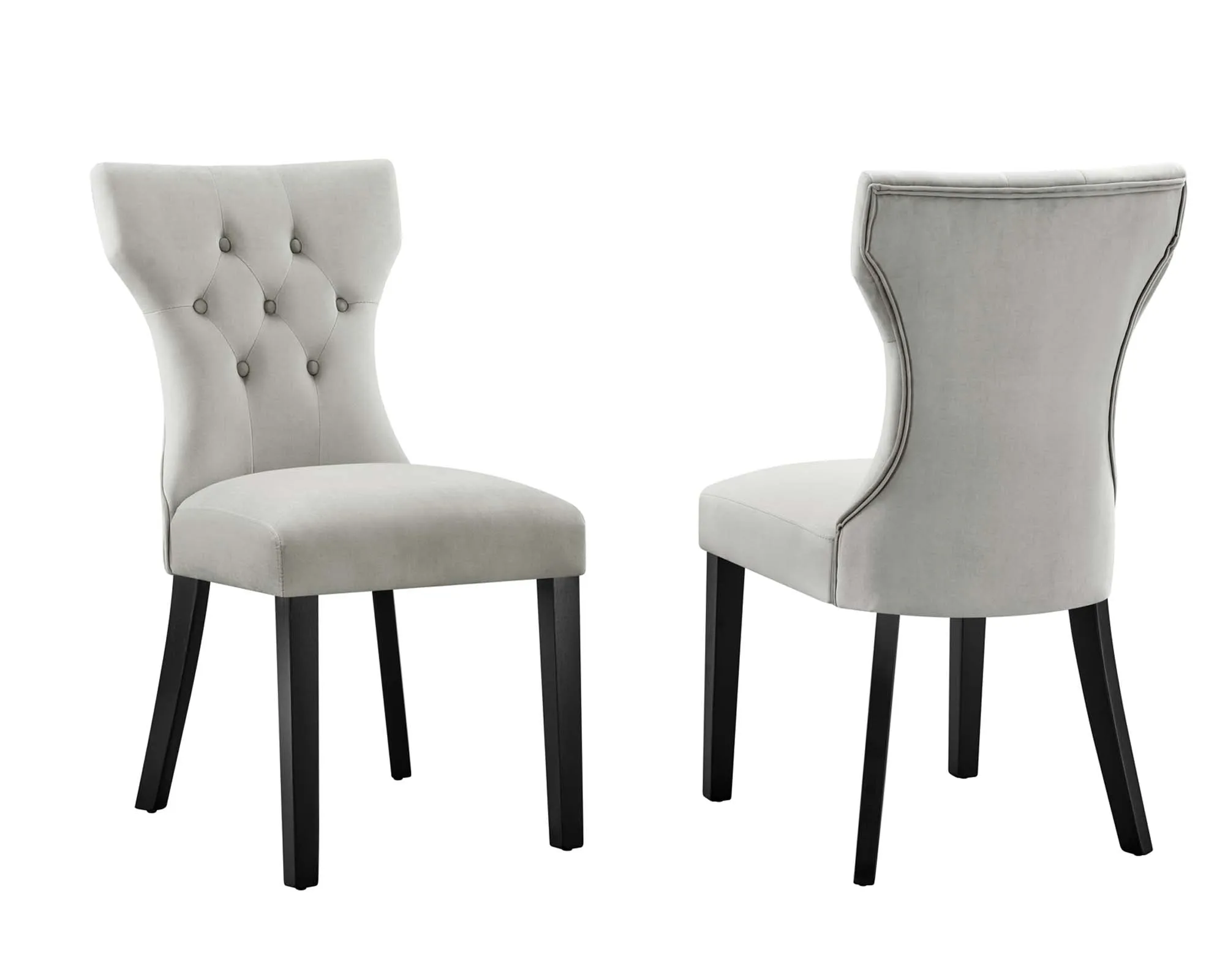 Silhouette Performance Velvet Dining Chairs - Set of 2 by Modway