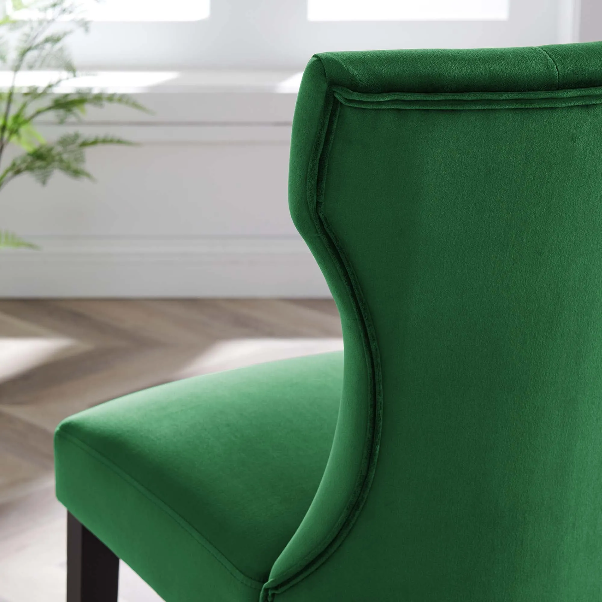 Silhouette Performance Velvet Dining Chairs - Set of 2 by Modway