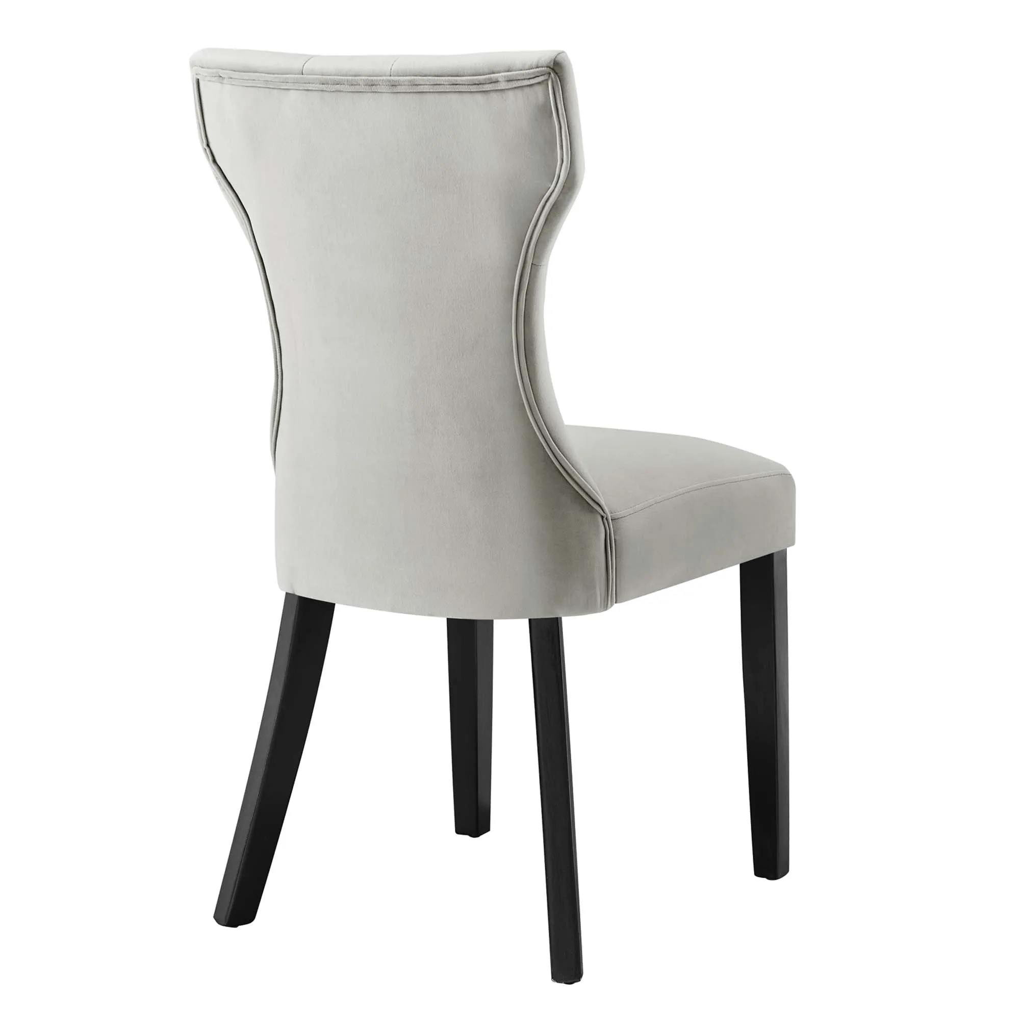 Silhouette Performance Velvet Dining Chairs - Set of 2 by Modway