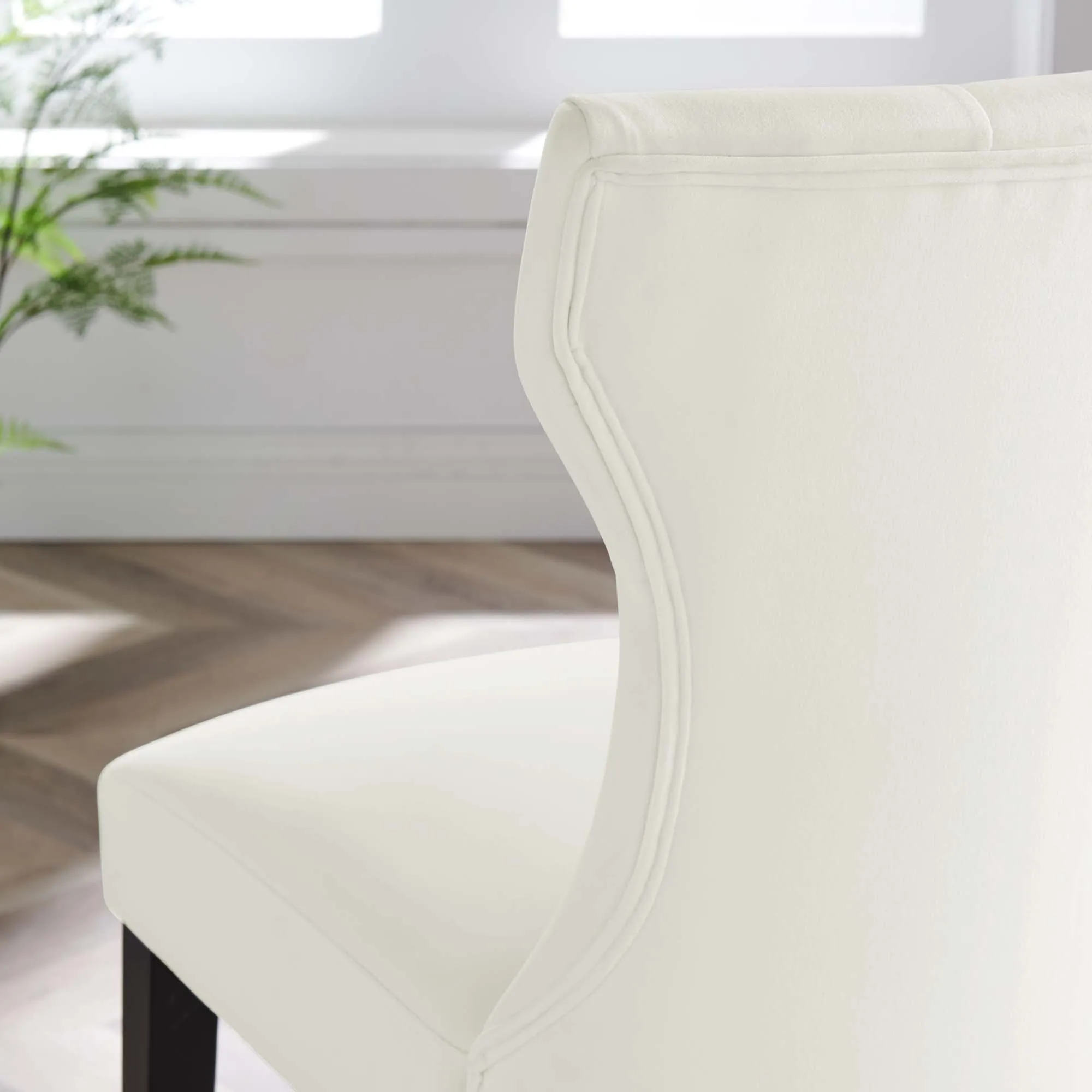 Silhouette Performance Velvet Dining Chairs - Set of 2 by Modway