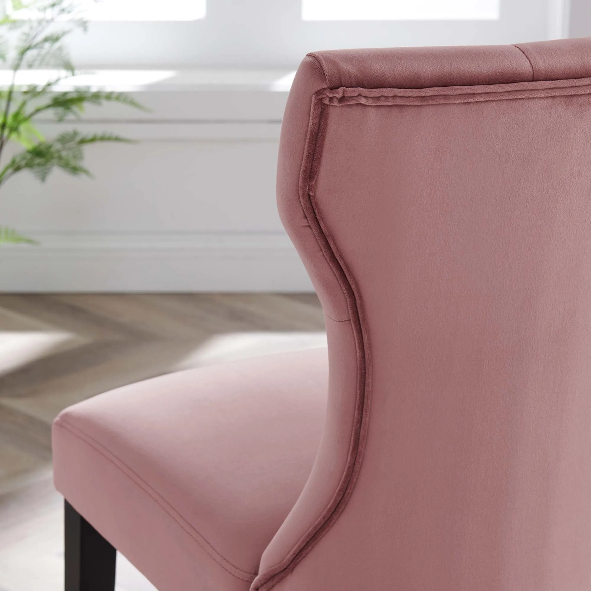 Silhouette Performance Velvet Dining Chairs - Set of 2 by Modway