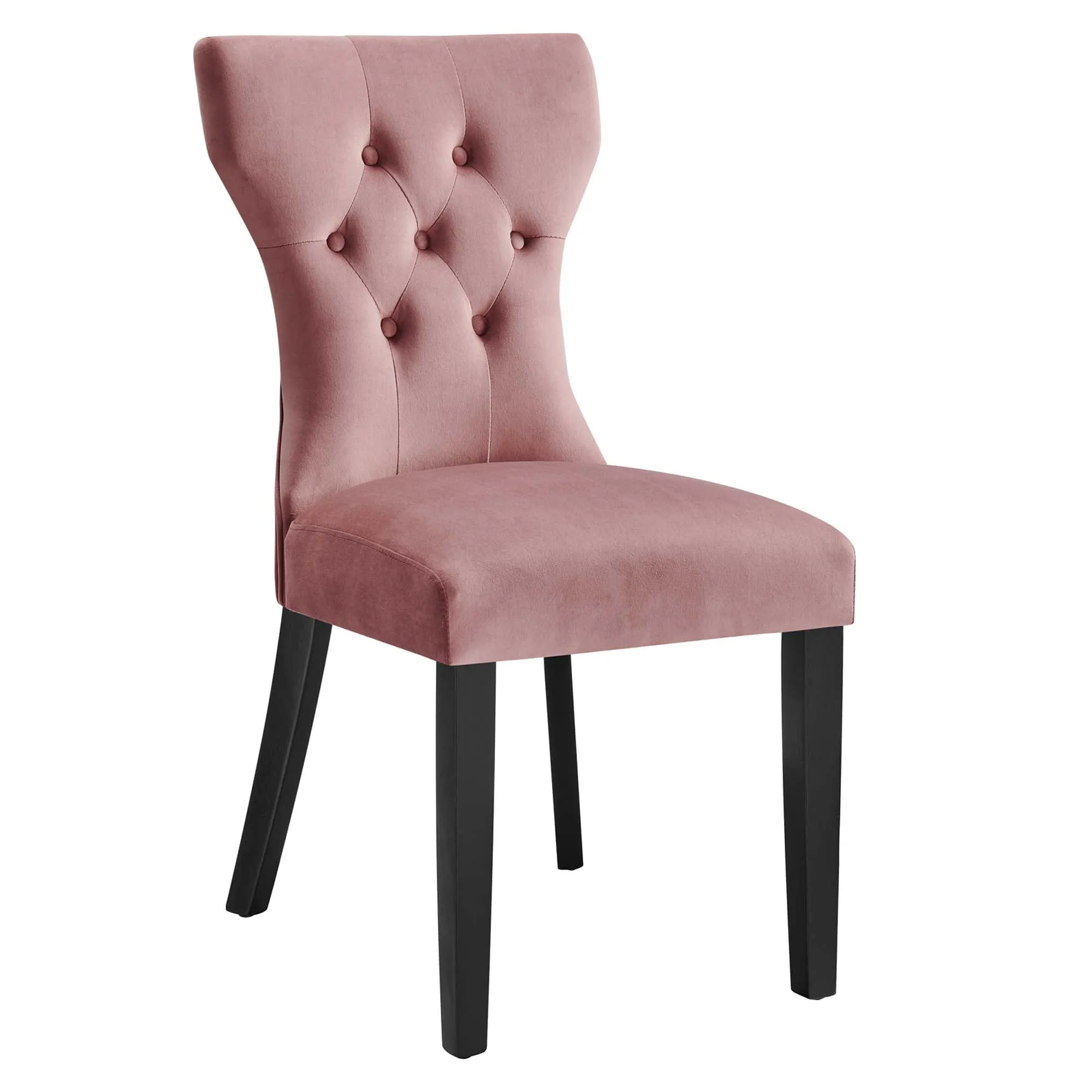 Silhouette Performance Velvet Dining Chairs - Set of 2 by Modway