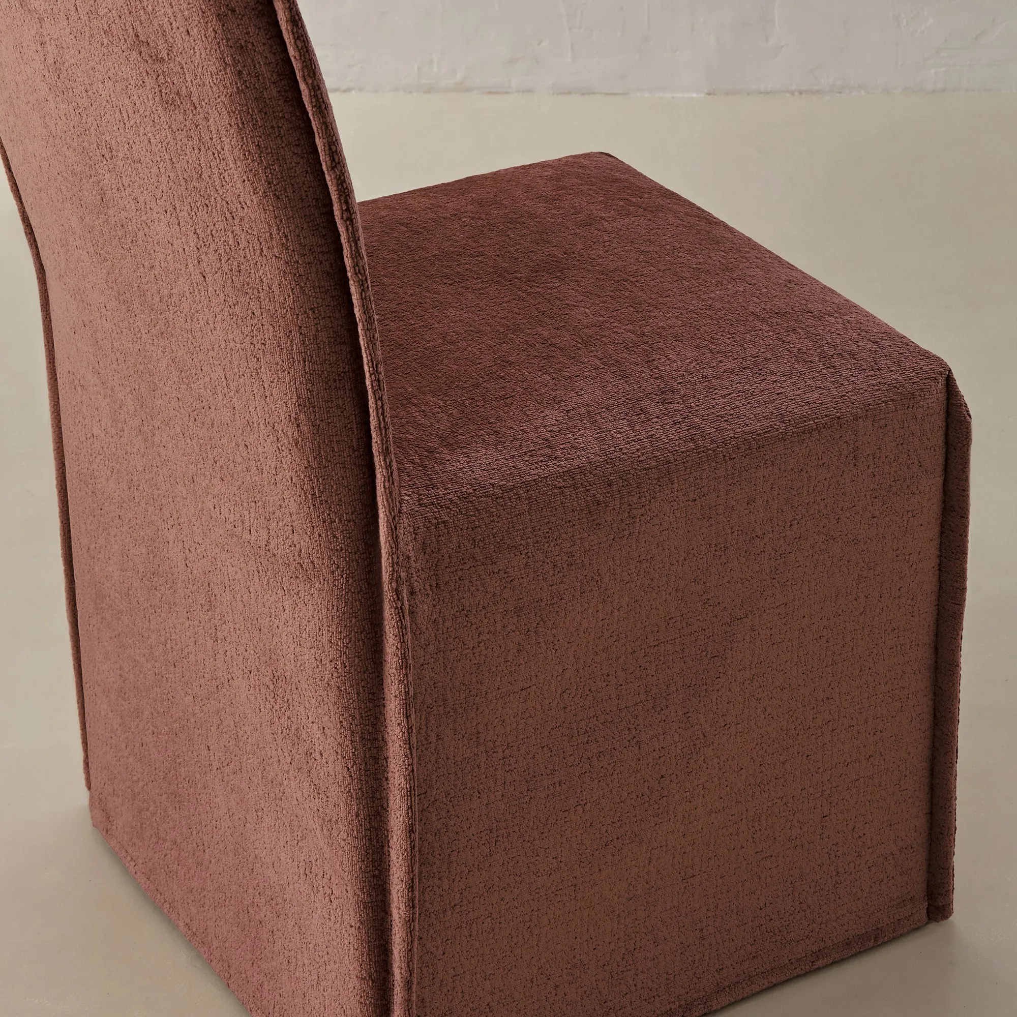 Slipcover Only - Washable Upholstered Dining Chair | 19” Back Height in Chestnut