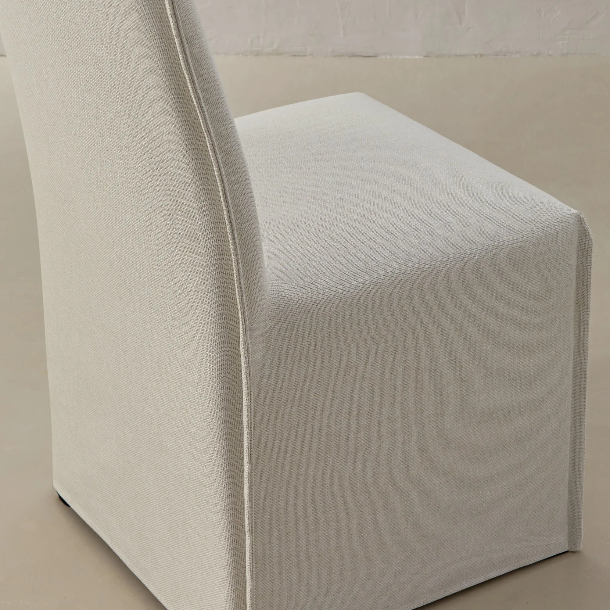 Slipcover Only - Washable Upholstered Dining Chair | 19” Back Height in Eggshell