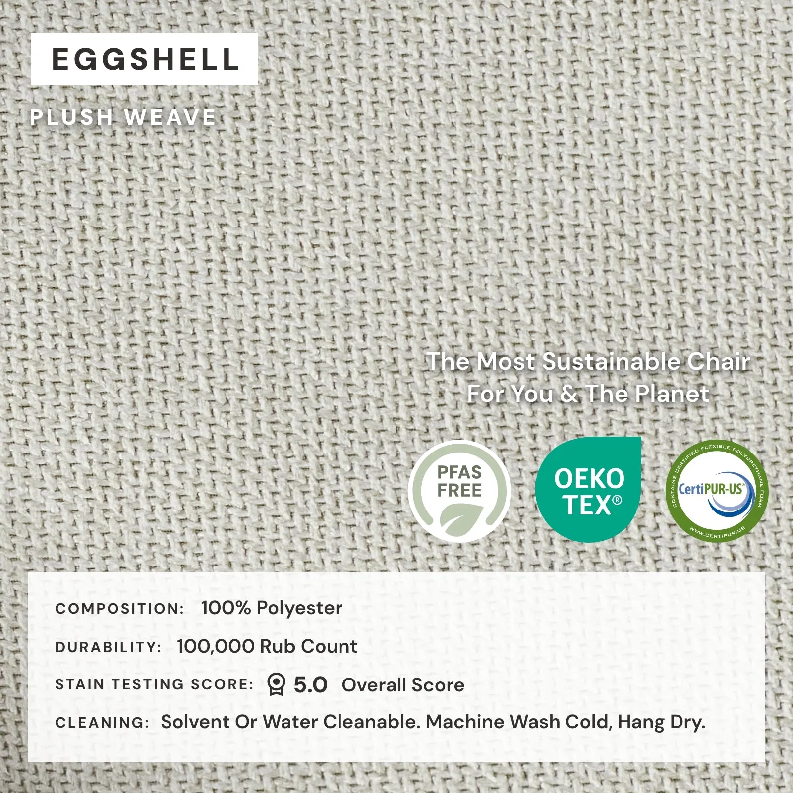 Slipcover Only - Washable Upholstered Dining Chair | 19” Back Height in Eggshell