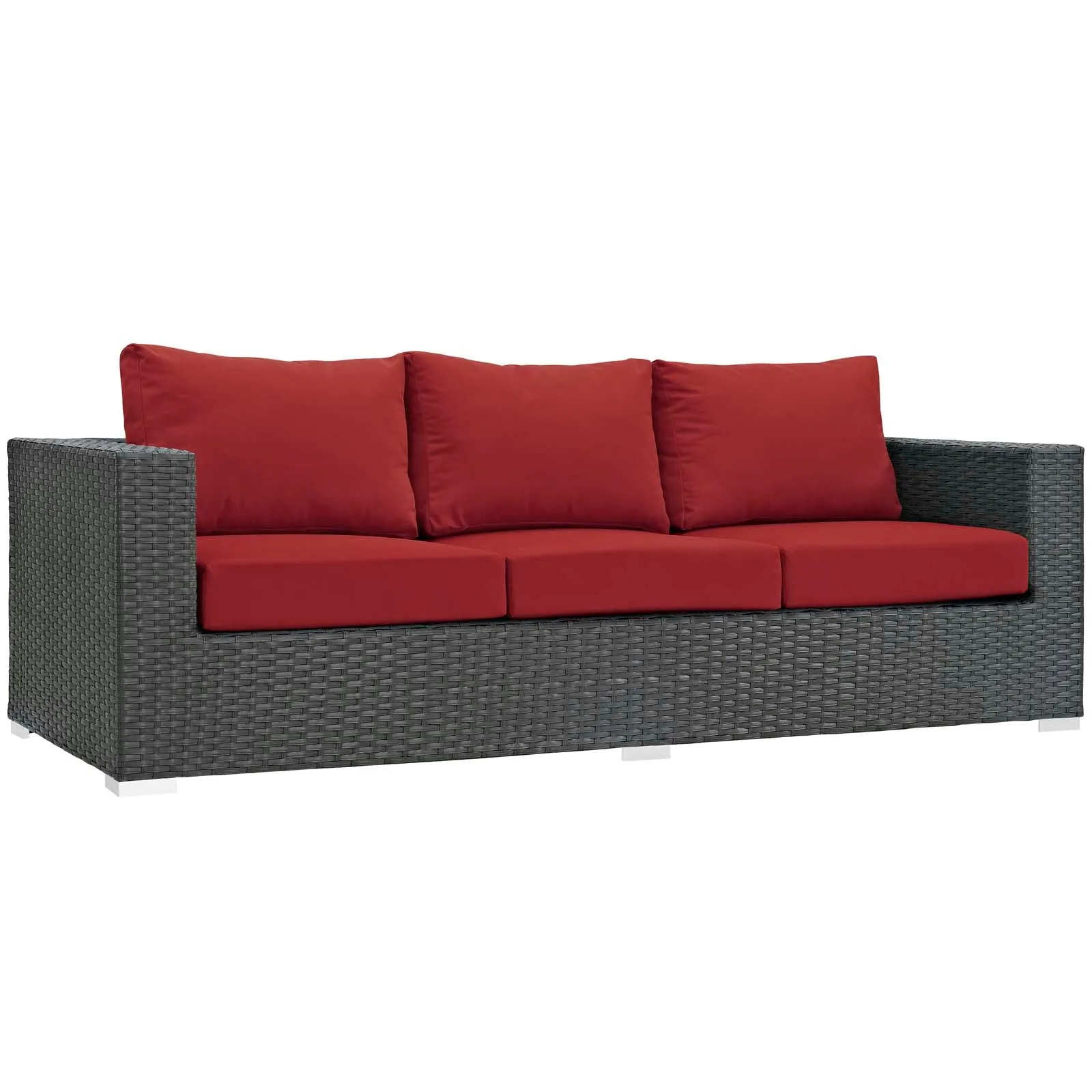 Sojourn 3 Piece Outdoor Patio Sunbrella® Sectional Set by Modway