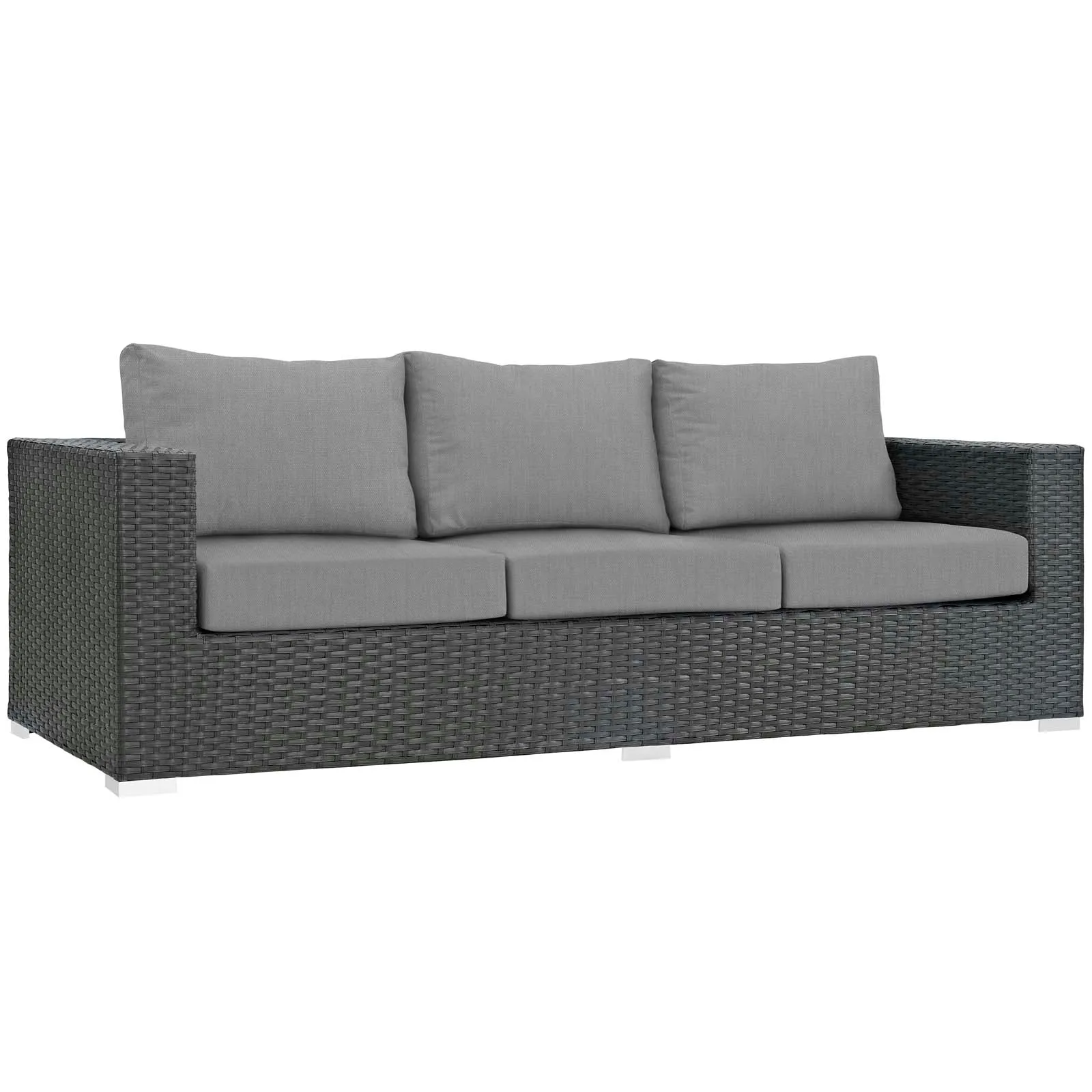 Sojourn 3 Piece Outdoor Patio Sunbrella® Sectional Set by Modway