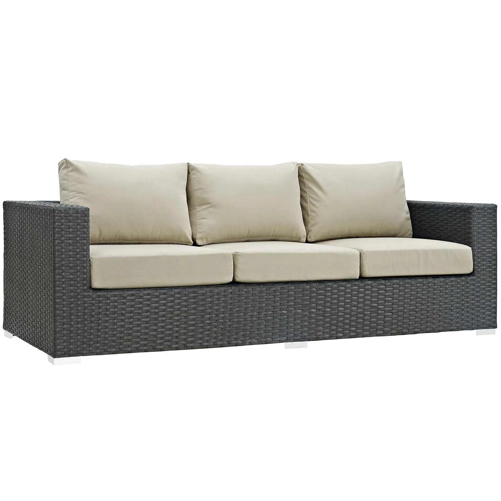 Sojourn 3 Piece Outdoor Patio Sunbrella® Sectional Set by Modway