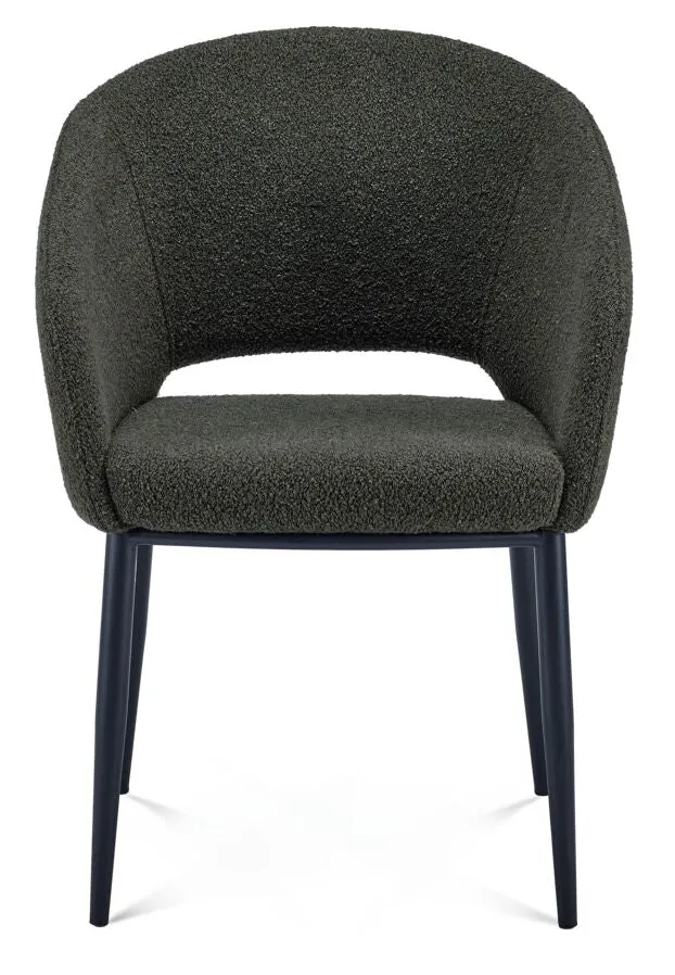 Soraya Boucle Dining Armchair - Green
