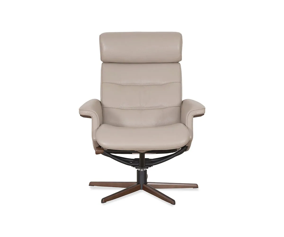 Steffen Leather Recliner & Ottoman