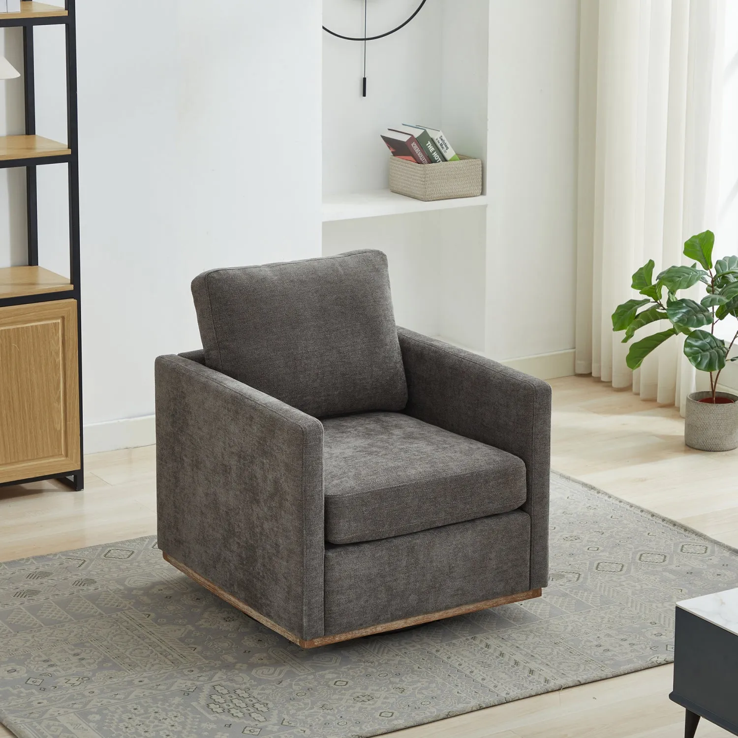 Streamdale 30.7" Swivel Accent Chair - Charcoal
