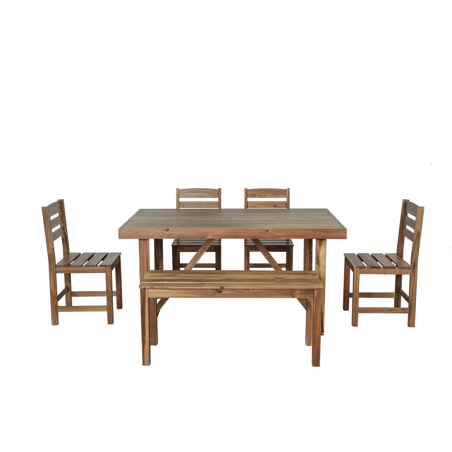 Streamdale Acacia Wood Outdoor Table & Chair Set - Patio/Balcony