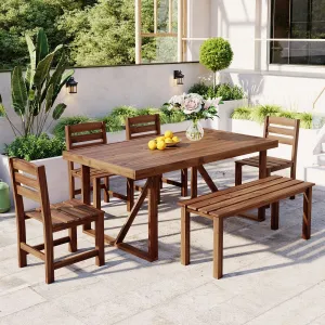 Streamdale Acacia Wood Outdoor Table & Chair Set - Patio/Balcony