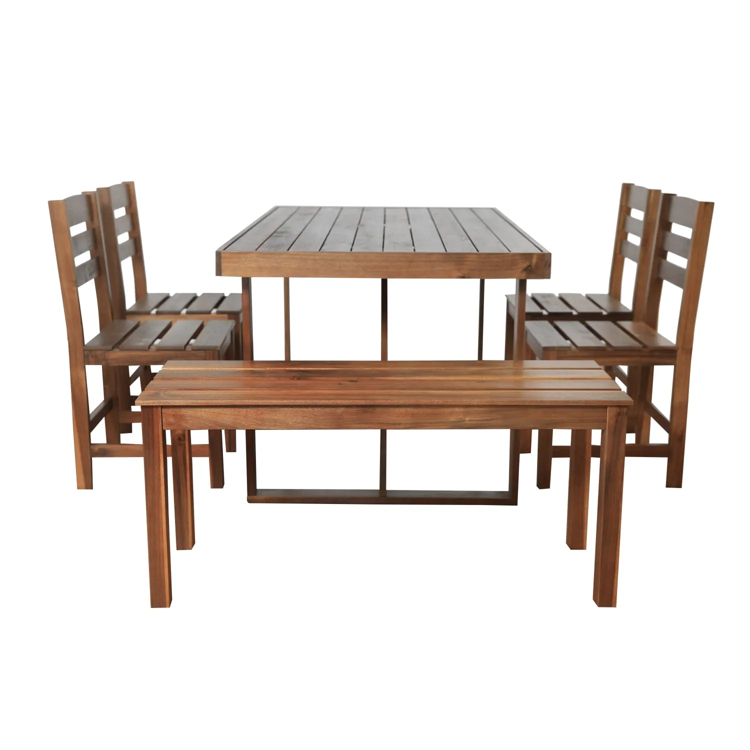 Streamdale Acacia Wood Outdoor Table & Chair Set - Patio/Balcony