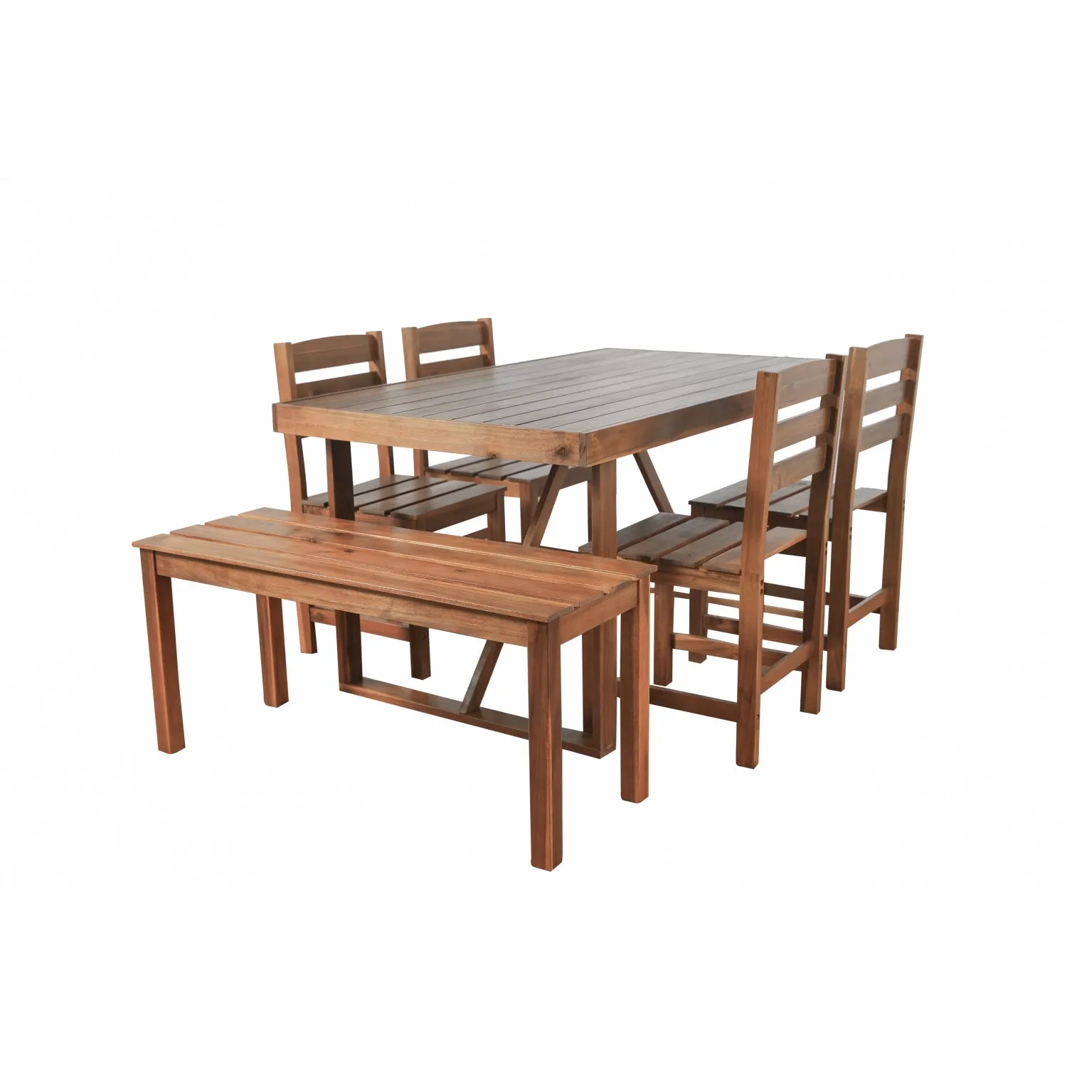 Streamdale Acacia Wood Outdoor Table & Chair Set - Patio/Balcony