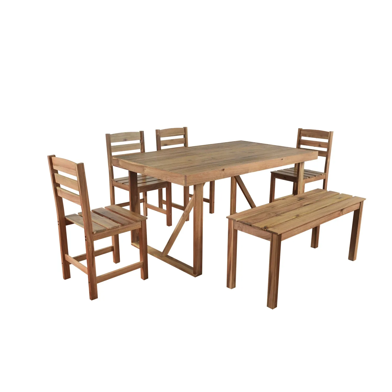 Streamdale Acacia Wood Outdoor Table & Chair Set - Patio/Balcony