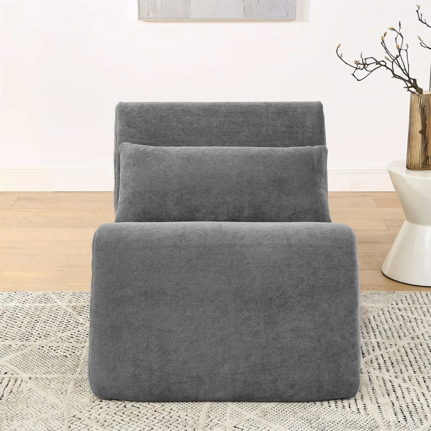 Streamdale Bean Bag Chair, Memory Foam Lounge - Grey