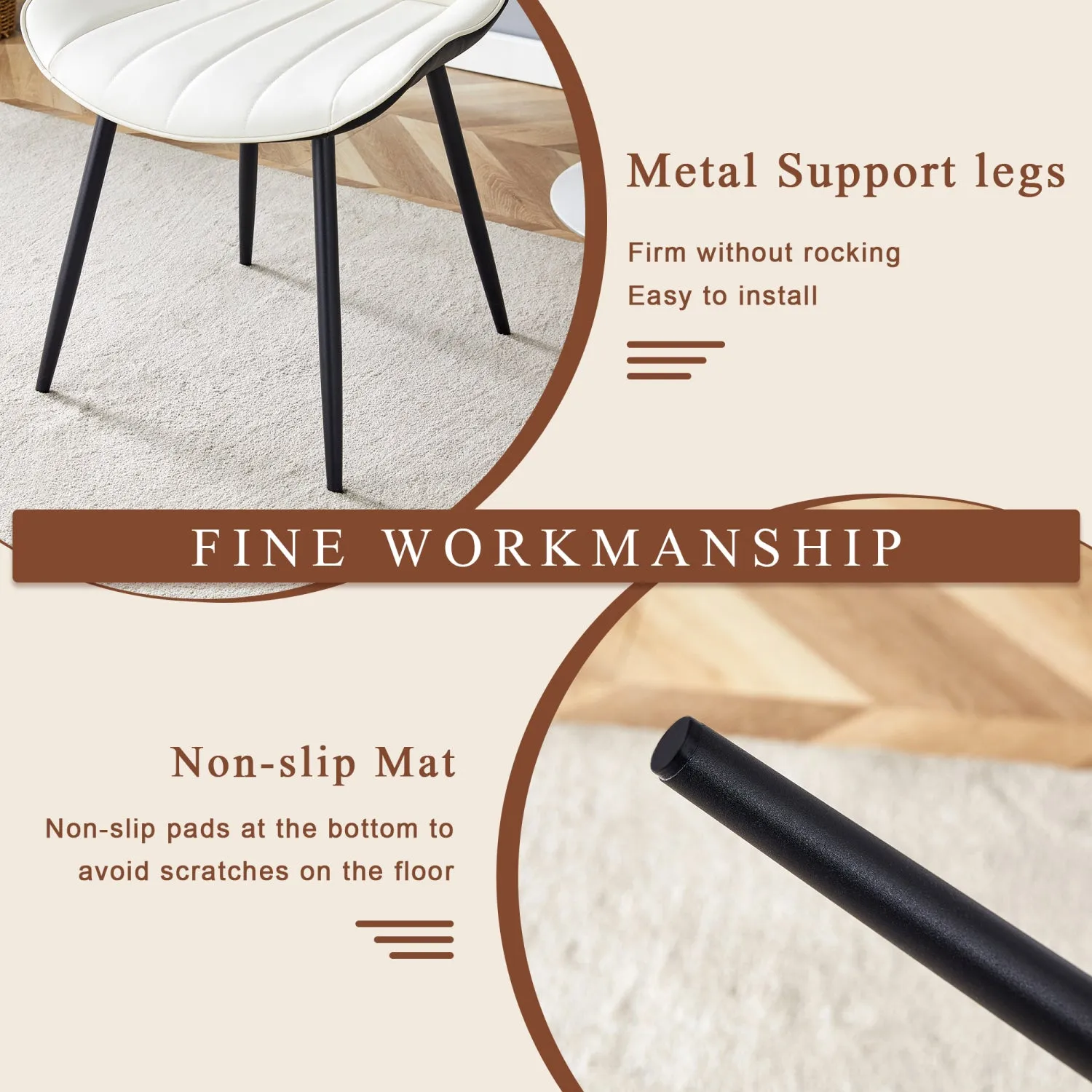 Streamdale Black Marble Dining Set - 55" Table & 4 PU Chairs