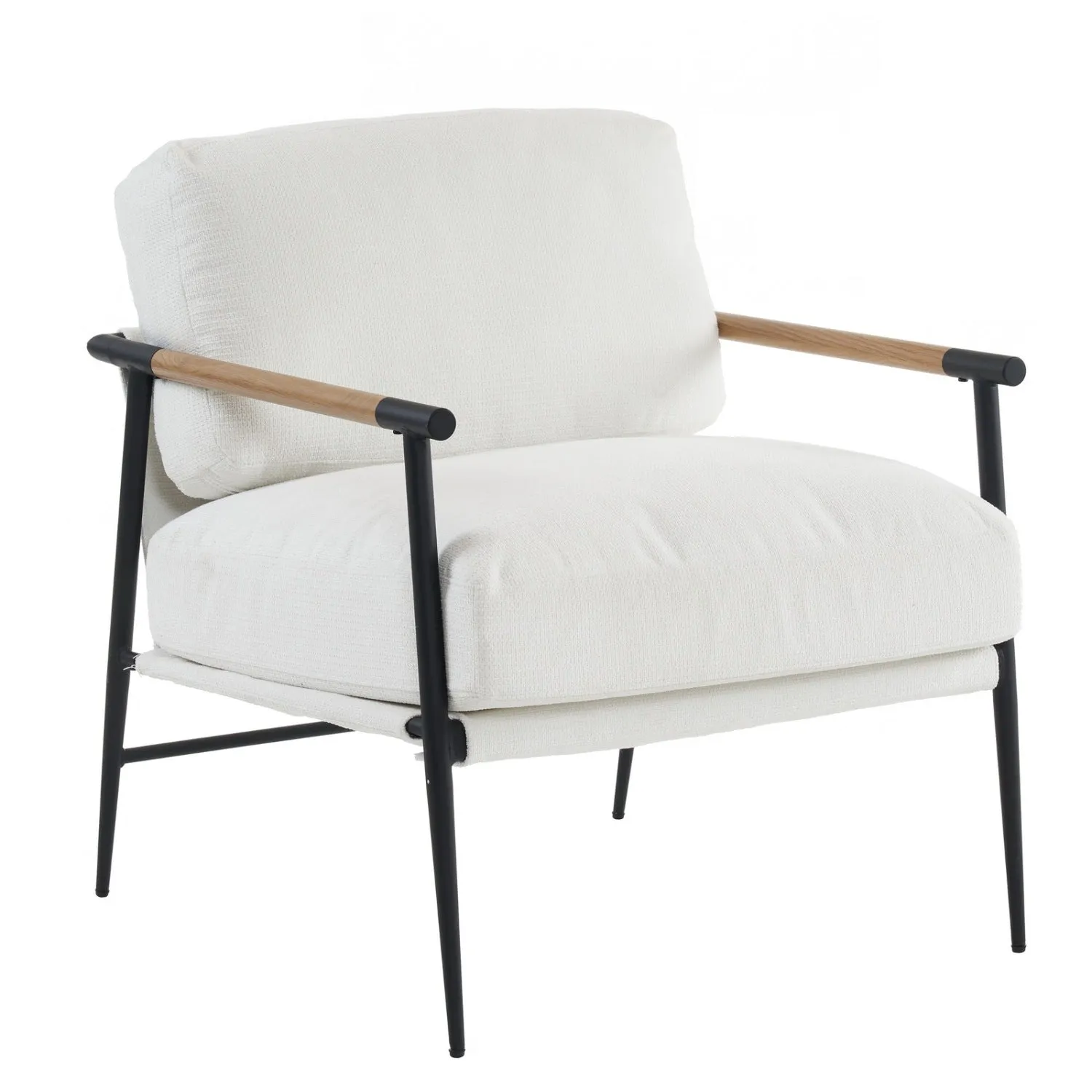 Streamdale Leisure chair lounge chair velvet White color