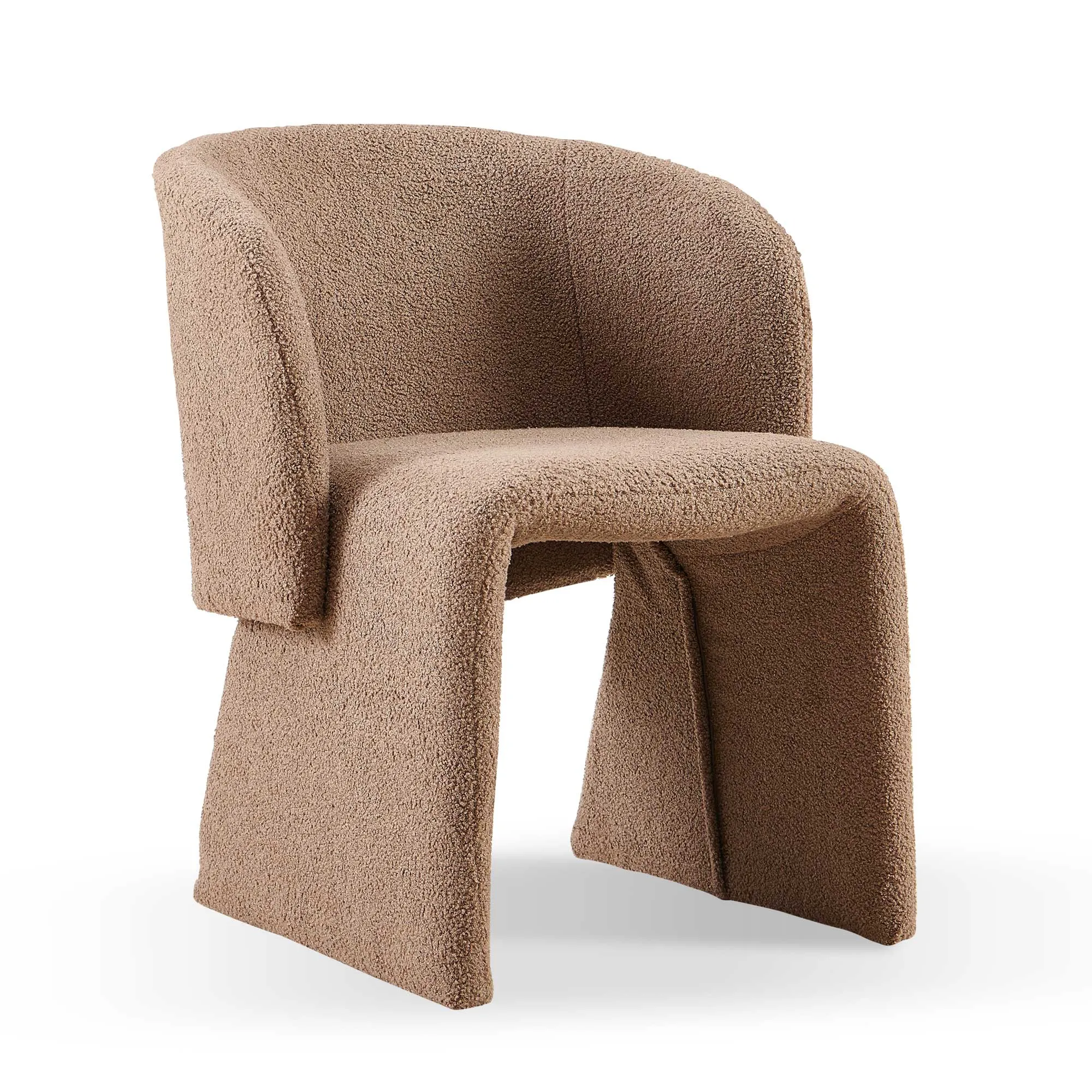 Streamdale Modern Teddy Accent Chair (Brown, Set of 2)