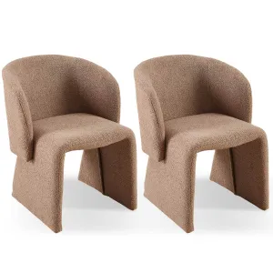Streamdale Modern Teddy Accent Chair (Brown, Set of 2)