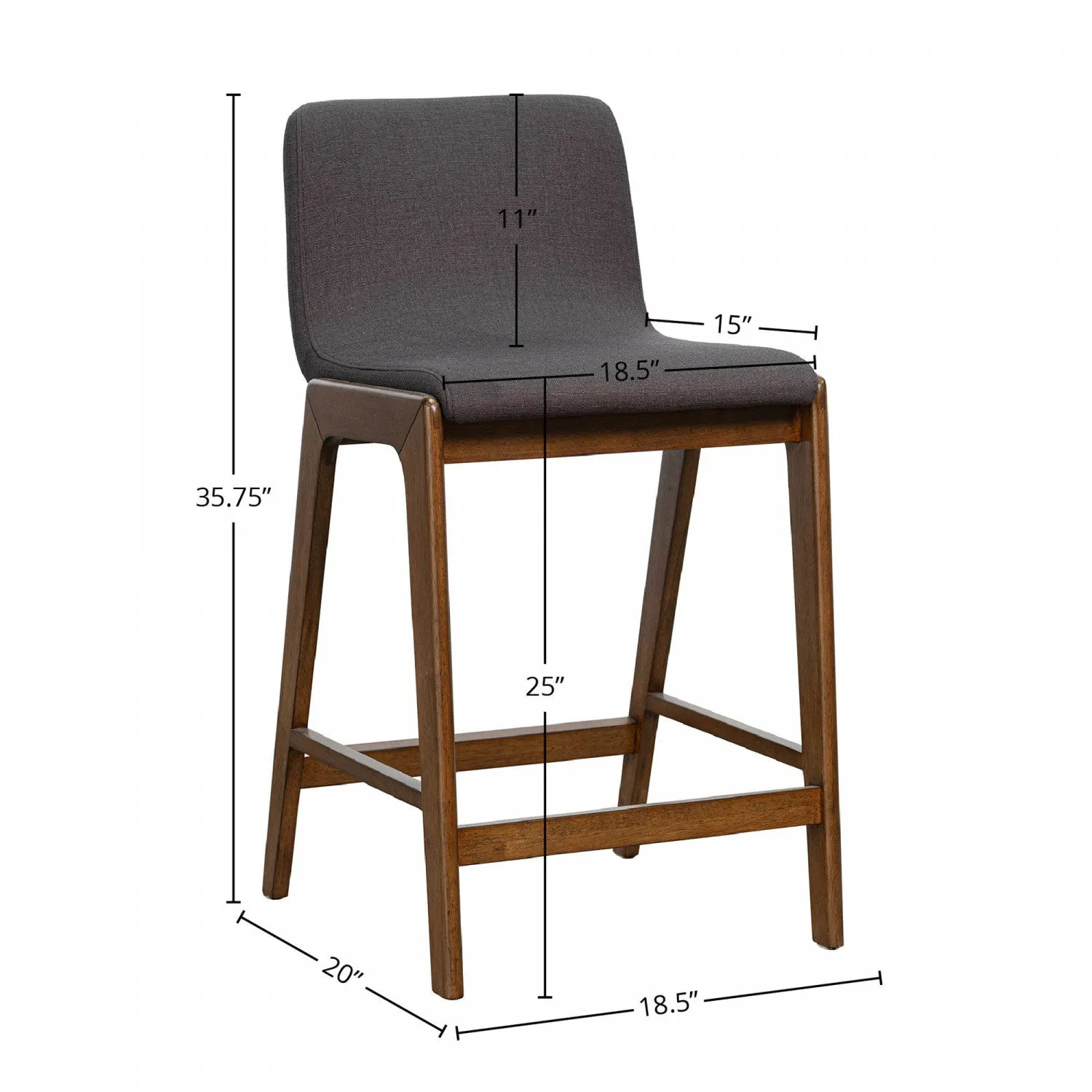 Thomaa Counter Stool - Grey